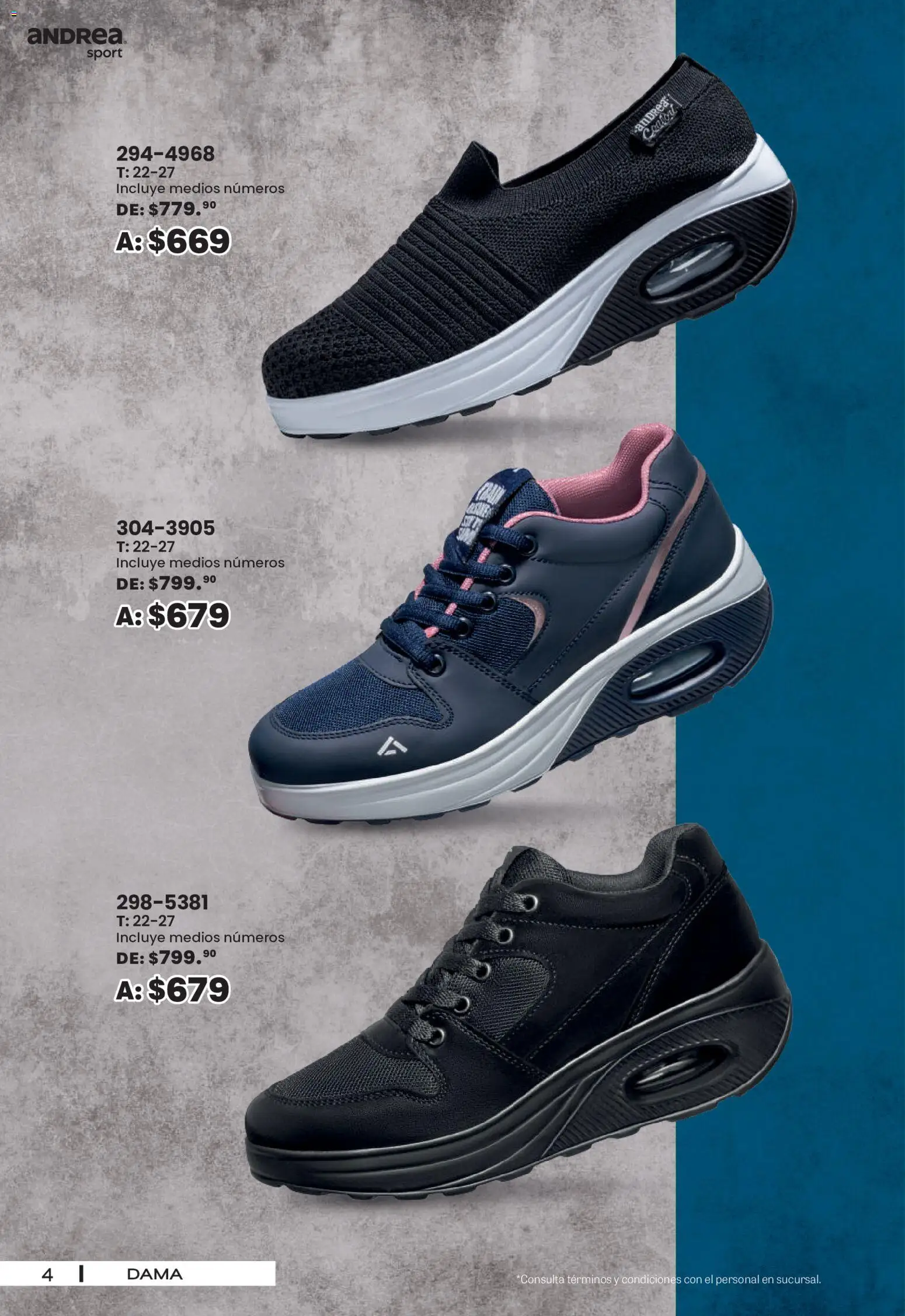 Nuevas ofertas de Andrea válidas en toda la República Mexicana desde el 30/08/2026. ¡Encuentra las mejores ofertas en Andrea - SPORT DAYS! | Página: 4