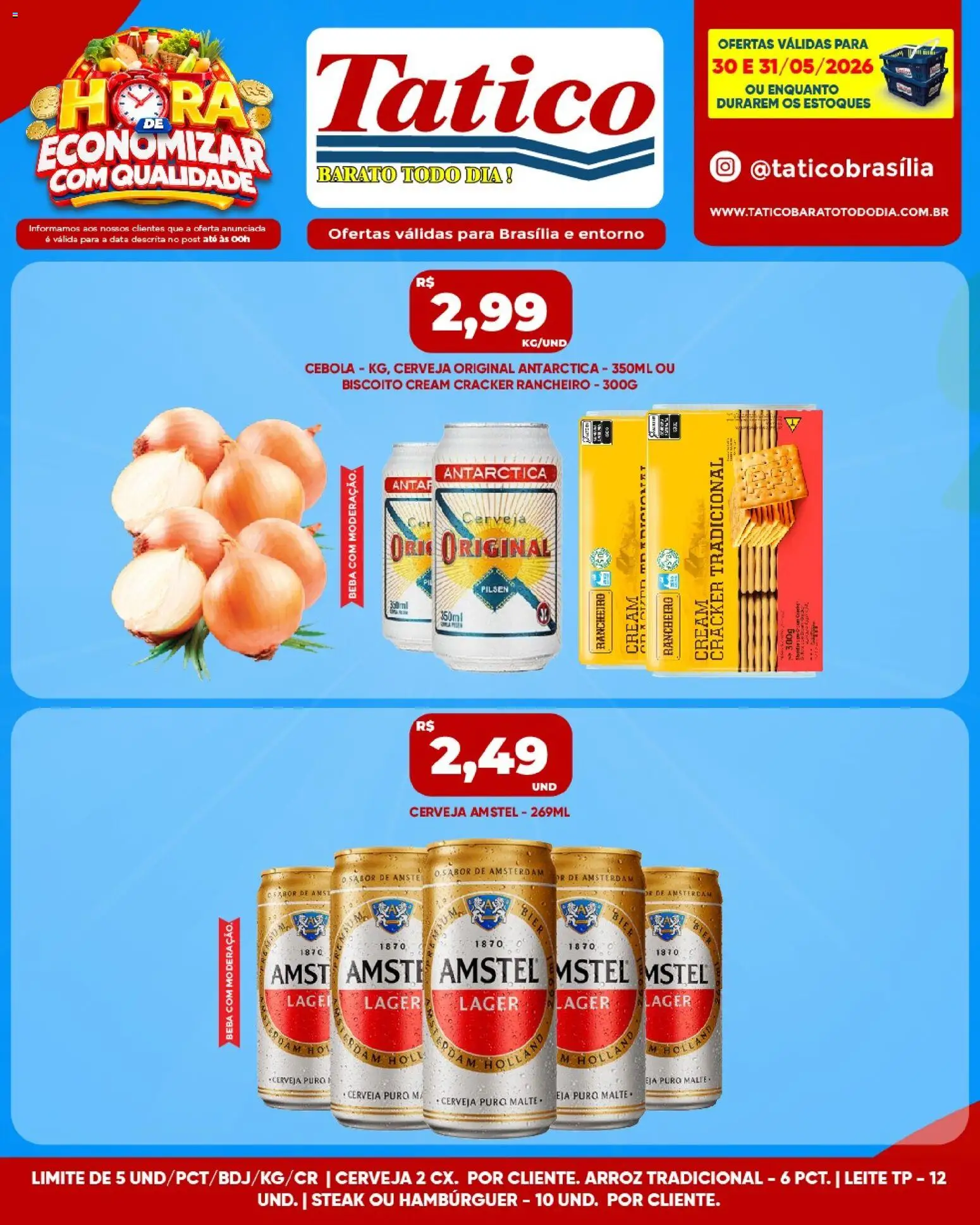 Tatico Folheto - válido de 30.05.2026 | Página: 2 | Produtos: Biscoito, Leite, Cerveja, Hambúrguer