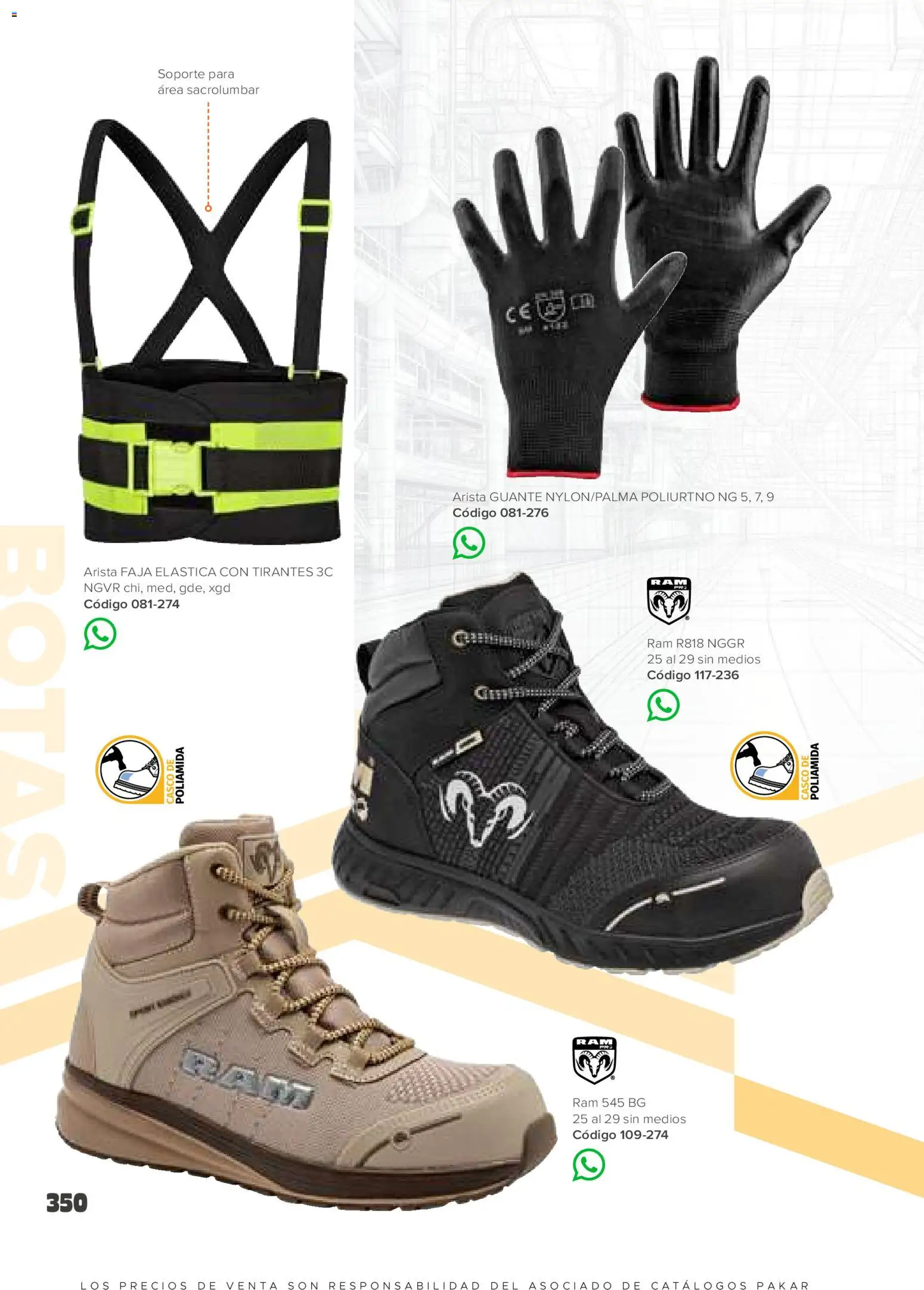 Nuevas ofertas de SC Pakar válidas en toda la República Mexicana desde el 30.01.2026. ¡Encuentra las mejores ofertas en SC Pakar catálogo Hombre! | Página: 350 | Productos: Botas, Tirantes, Guante, Faja