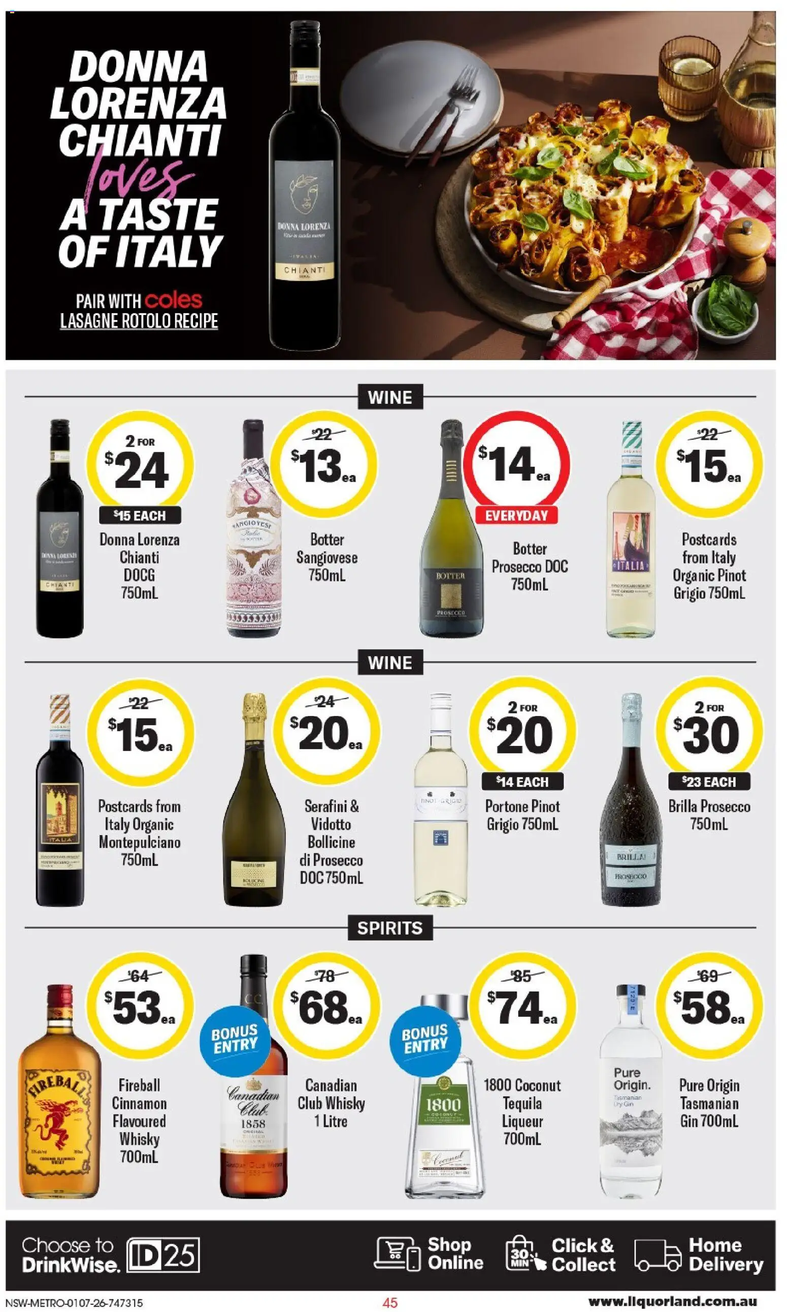 Coles catalogue - valid from 01/07/2026 | Page: 45 | Products: Wine, Gin
