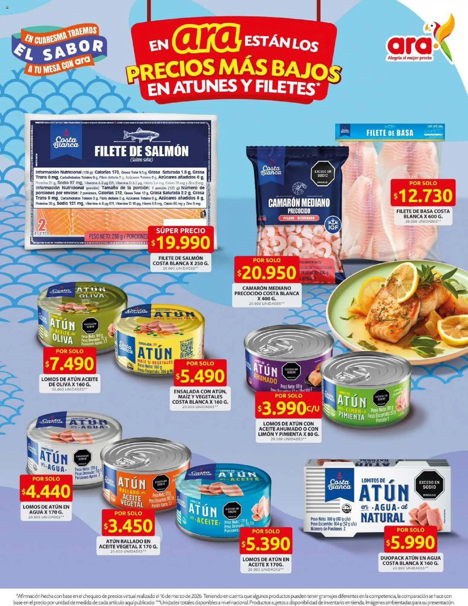 Ara revista - valida desde el 19.03.2026 | Página: 7 | Productos: Agua, Atún, Peso, Oliva