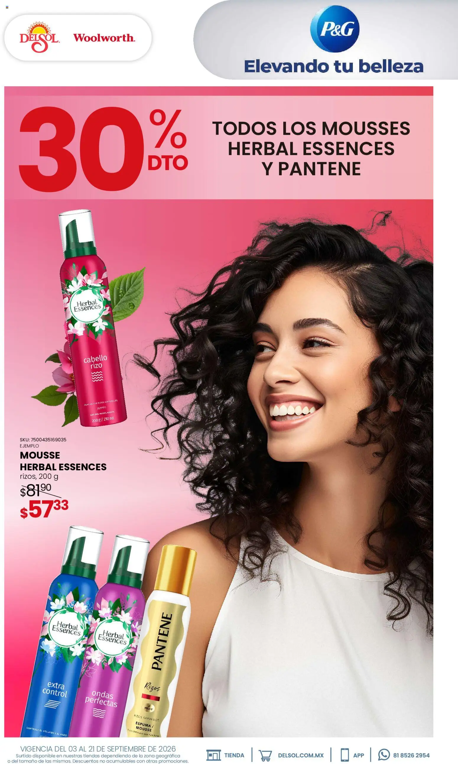 Nuevas ofertas de Del Sol y Woolworth válidas en toda la República Mexicana desde el 03/09/2026. ¡Encuentra las mejores ofertas en Del Sol y Woolworth catálogo Beauty Days! | Página: 5 | Productos: Mousse, Espuma