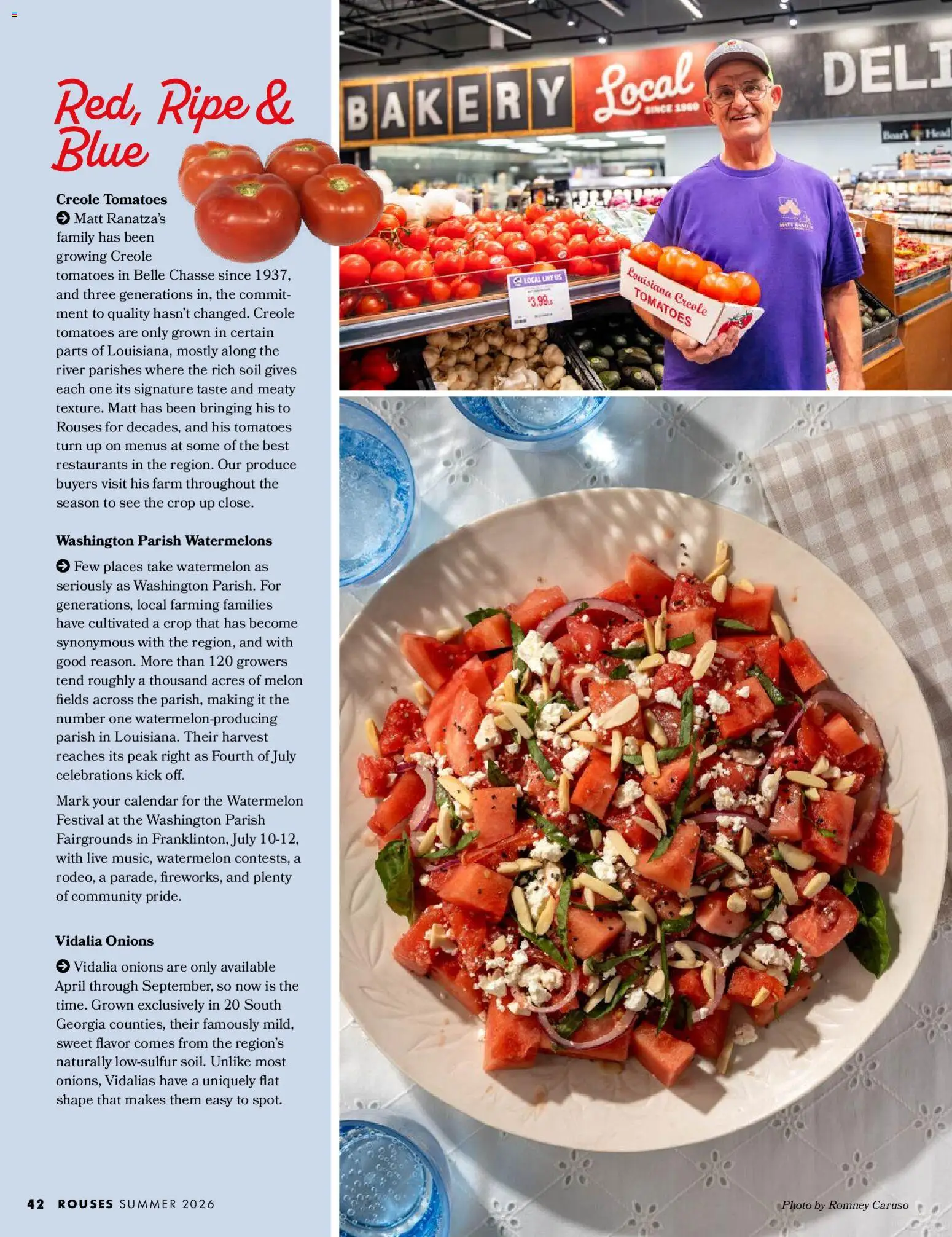 Rouses Magazine Summer 2026 - valid from 06/01/2026 | Page: 44 | Products: Bakery, Tomatoes, Watermelon, Melon