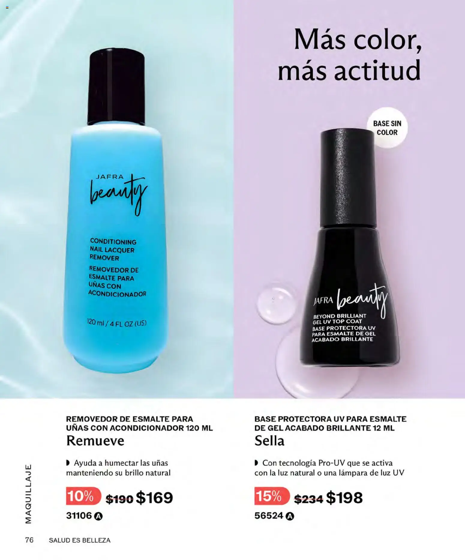 Nuevas ofertas de JAFRA válidas en toda la República Mexicana desde el 01.06.2026. ¡Encuentra las mejores ofertas en JAFRA catálogo! | Página: 76 | Productos: Brillo, Lámpara, Maquillaje, Acondicionador