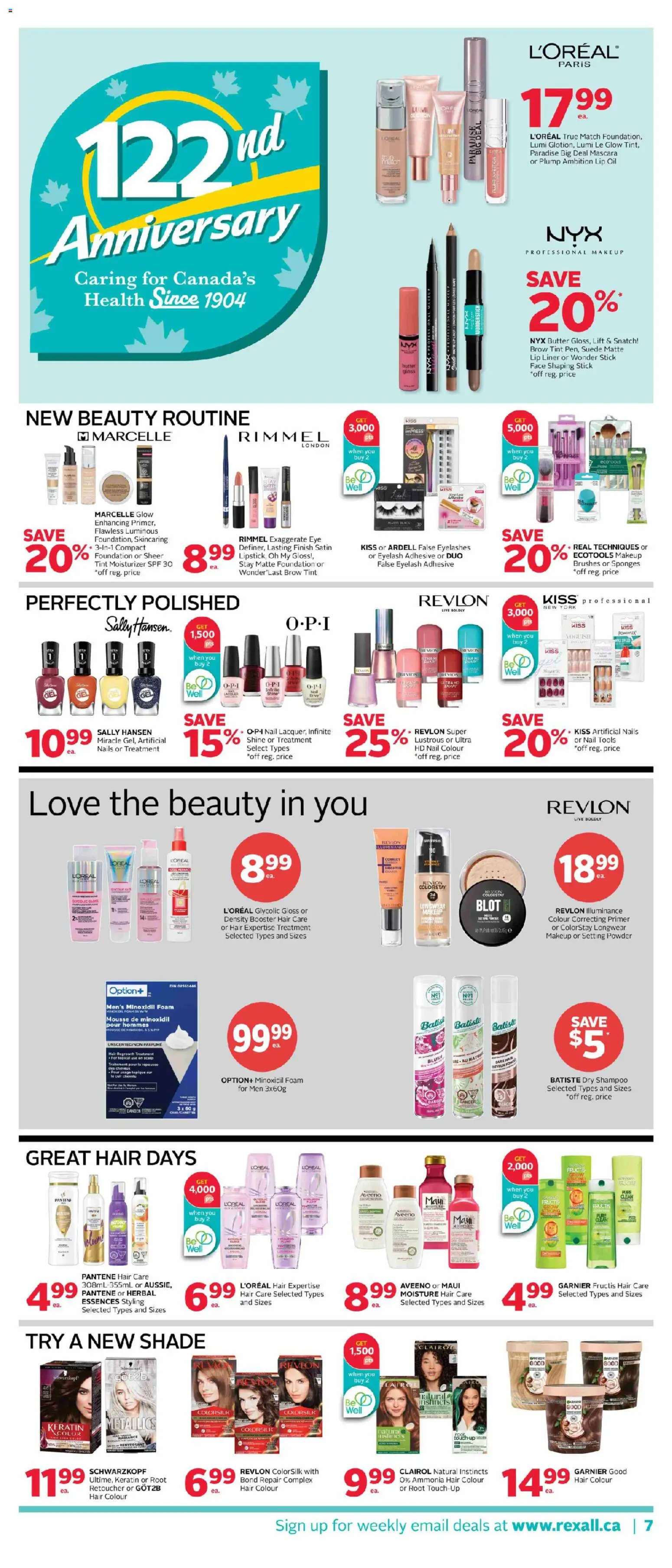 Rexall flyer valid from Sep 18, 2026 | Page: 16 | Products: Foam, Blush, Shampoo, Sponges