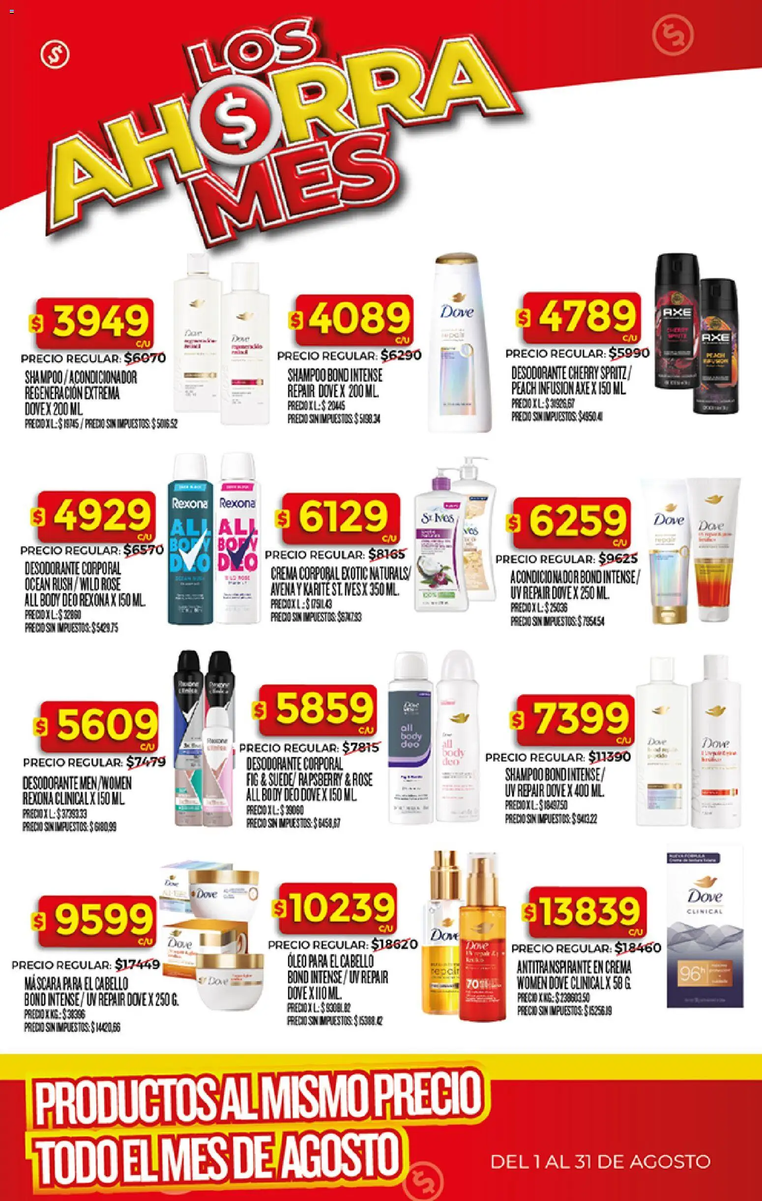 Supermercado DIA Ahorra Mes - Agosto │ válido desde el 03/08/2026 | Página: 9 | Productos: Body, Avena, Antitranspirante, Crema