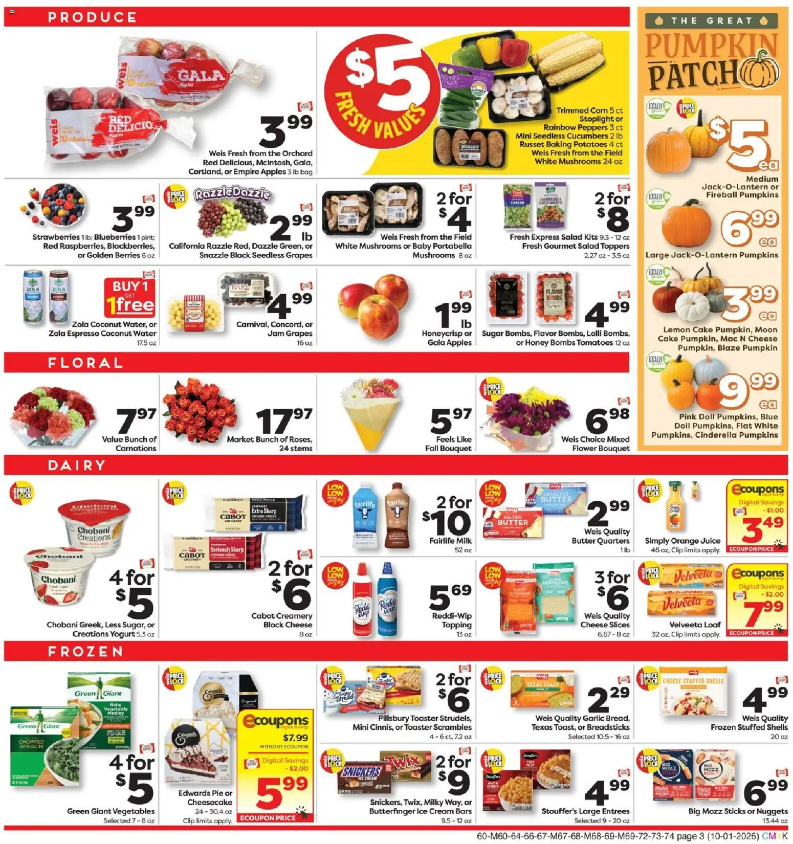 Weis Weekly Ad - valid from 10/01/2026 | Page: 6 | Products: Toaster, Berries, Strawberries, Blueberries