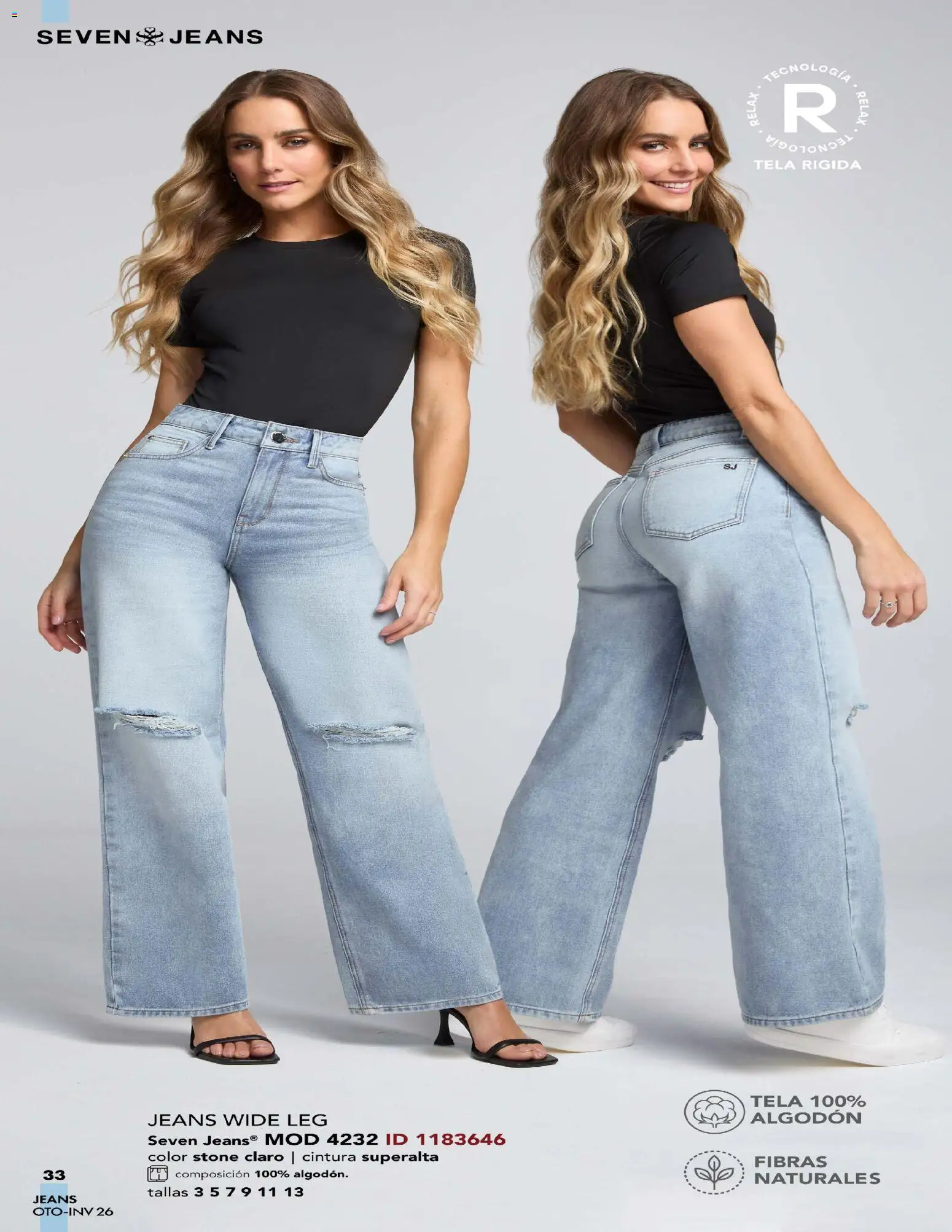 Nuevas ofertas de Price Shoes válidas en toda la República Mexicana desde el 03/08/2026. ¡Encuentra las mejores ofertas en Price Shoes catálogo Seven Jeans! | Página: 33 | Productos: Algodón