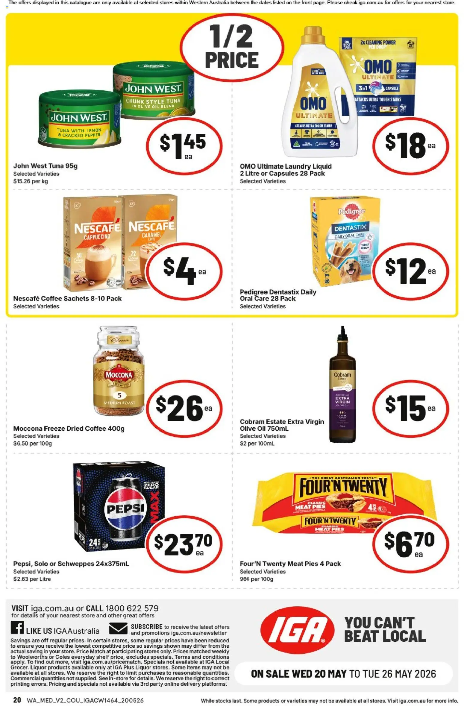 IGA catalogue - valid from 20.05.2026 | Page: 2 | Products: Coffee, Meat, Lemon, Nescafe