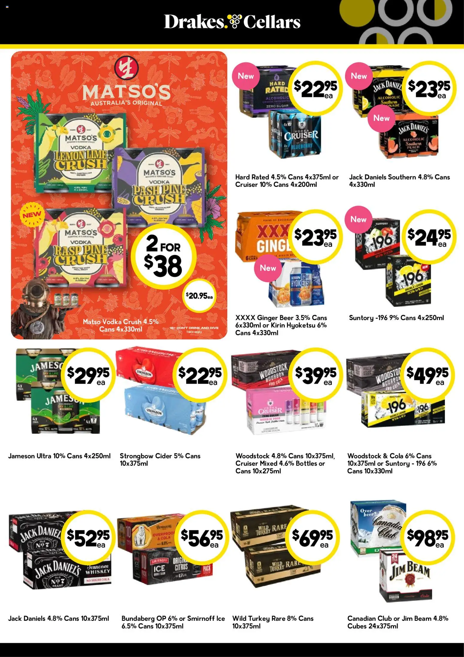 Drakes catalogue - valid from 02/09/2026 | Page: 2 | Products: Jim Beam, Vodka, Jack Daniel’s, Jameson
