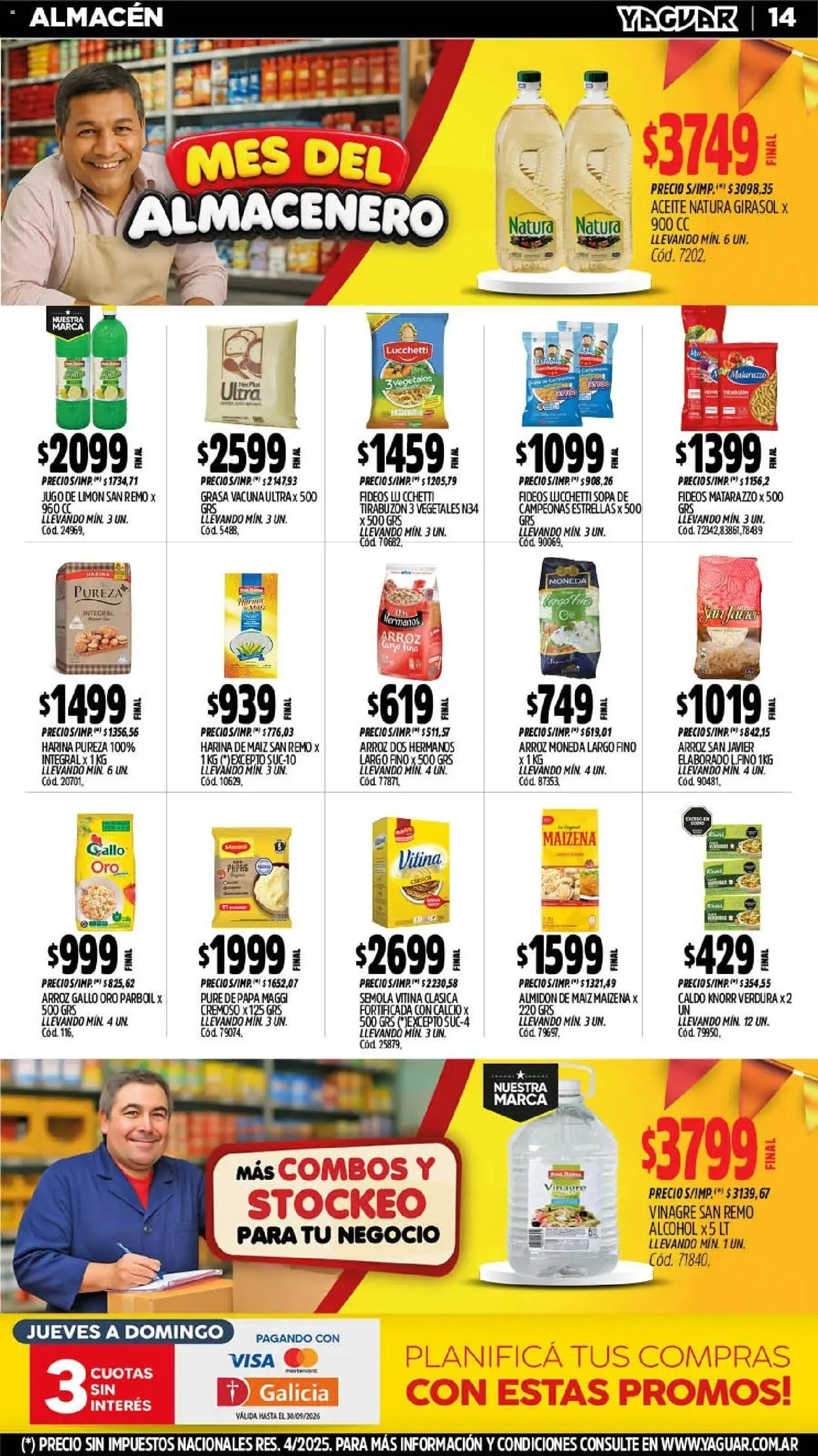Yaguar - Oferta Semanal Santa Fé │ válido desde el 21/09/2026 | Página: 15 | Productos: Papa, Aceite, Maiz, Jugo