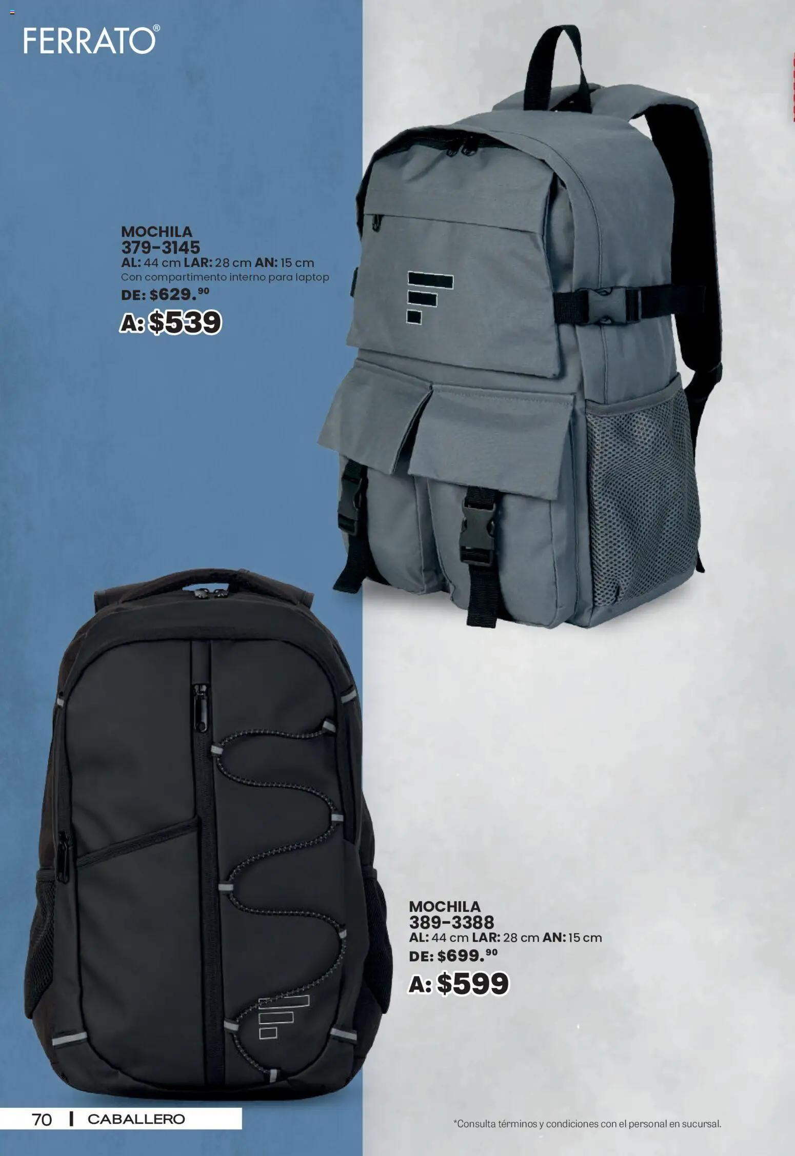 Nuevas ofertas de Andrea válidas en toda la República Mexicana desde el 30/08/2026. ¡Encuentra las mejores ofertas en Andrea - SPORT DAYS! | Página: 70 | Productos: Mochila, Laptop