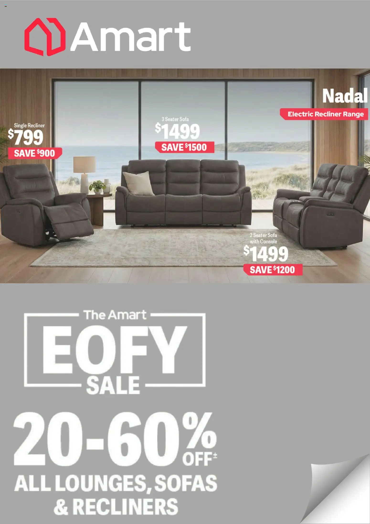 Amart Furniture catalogue - valid from 12.06.2026 | Page: 1 | Products: Sofa, Recliner