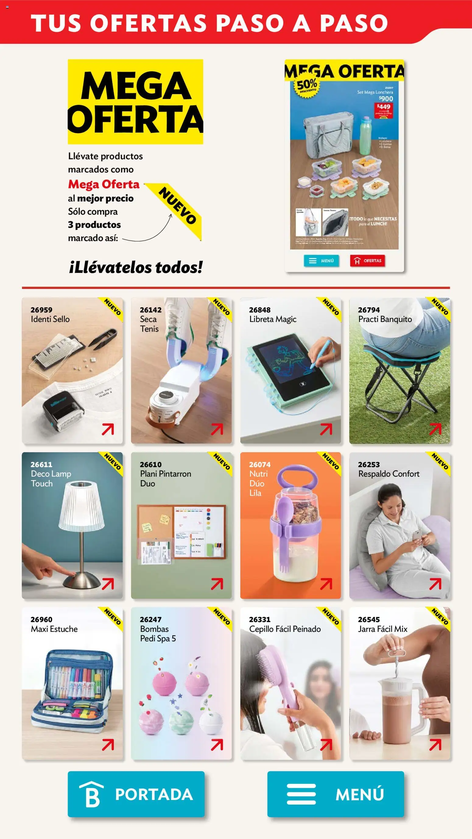 Nuevas ofertas de Betterware válidas en toda la República Mexicana desde el 03/08/2026. ¡Encuentra las mejores ofertas en Betterware campaña 8 2026! | Página: 113 | Productos: Tenis, Cepillo, Estuche, Jarra