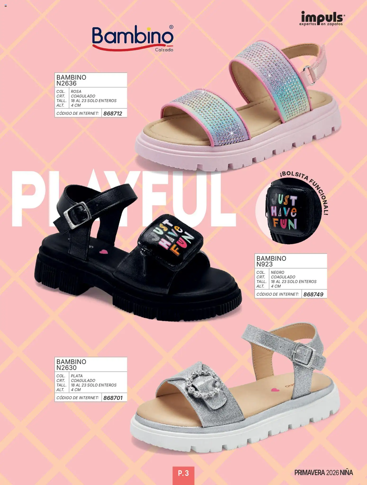 Nuevas ofertas de Impuls válidas en toda la República Mexicana desde el 01/01/2026. ¡Encuentra las mejores ofertas en Impuls catálogo Niña! | Página: 5 | Productos: Zapatos