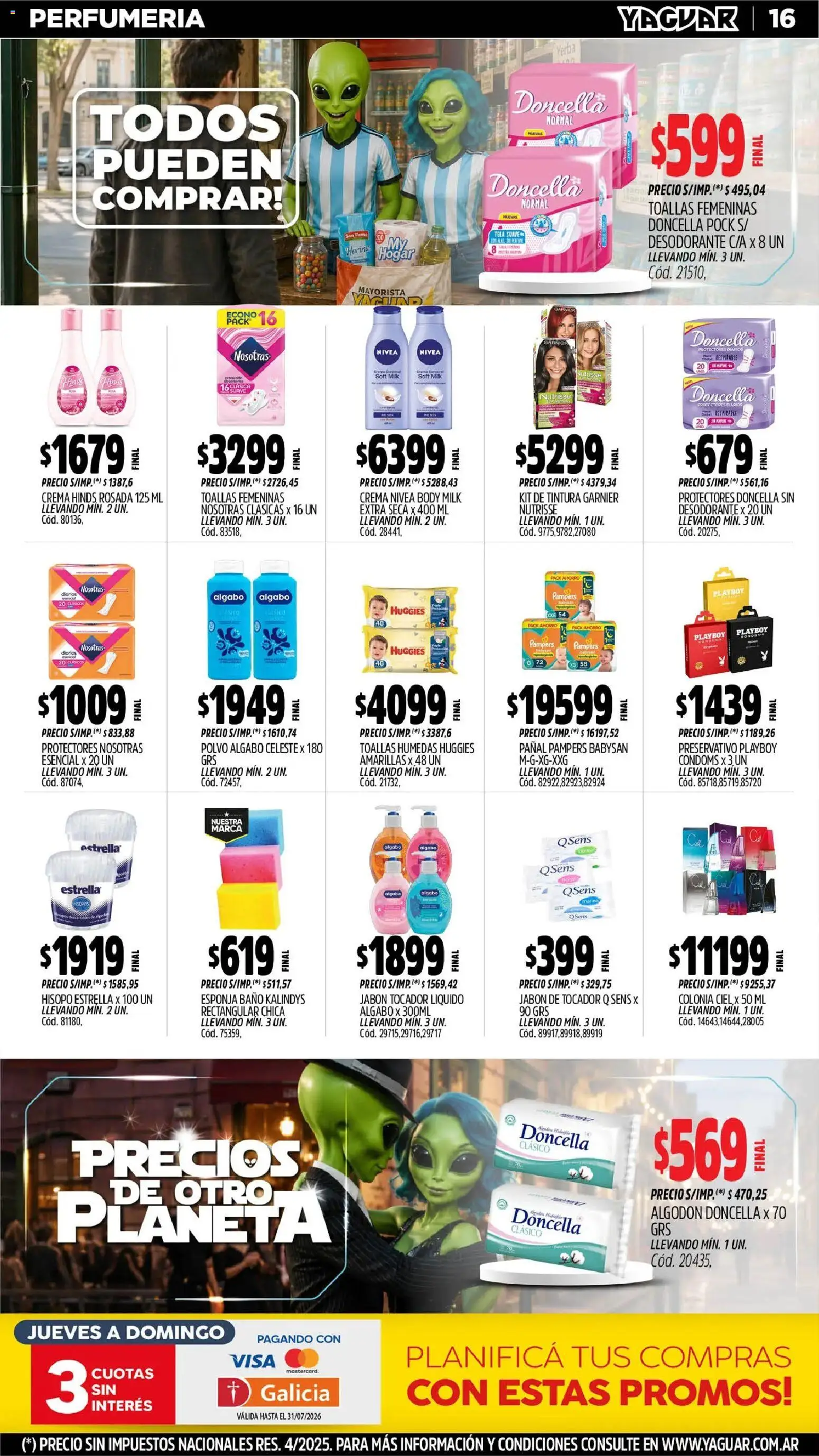 Yaguar - Oferta Semanal Chaco │ válido desde el 29/06/2026 | Página: 16 | Productos: Toallas, Yerba, Jabón, Esponja
