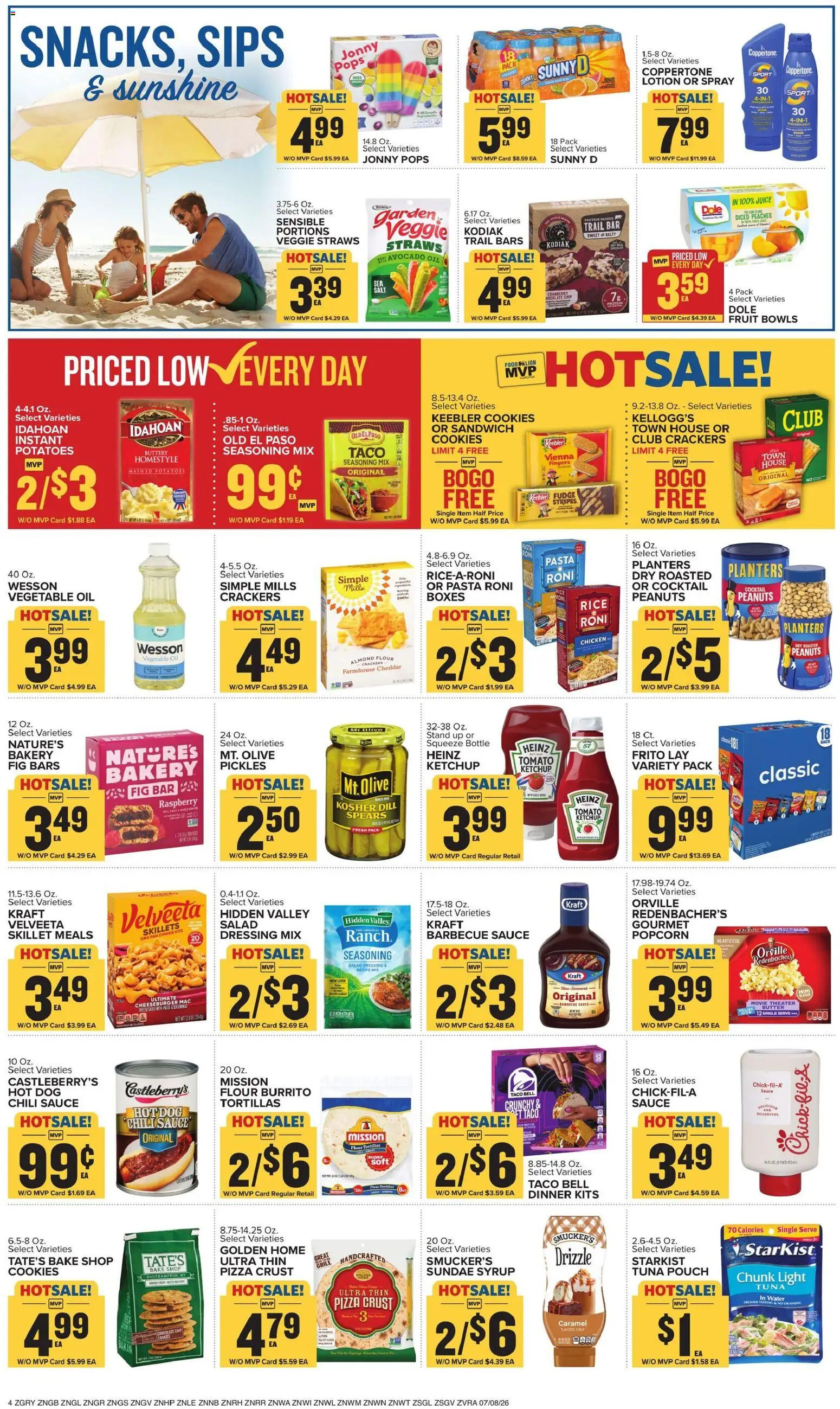 Food Lion Weekly Ad - valid from 07/08/2026 | Page: 8 | Products: Butter, Ketchup, Avocado, Water