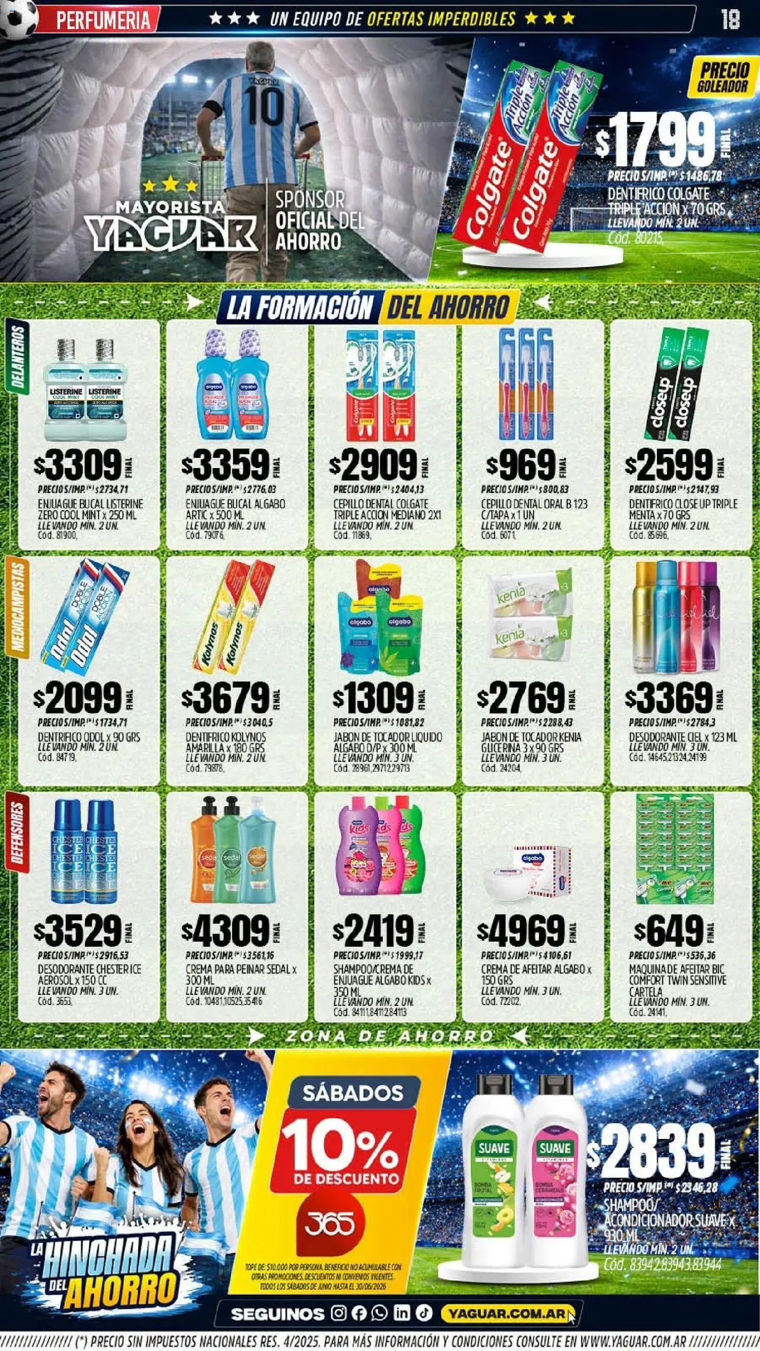 Yaguar - Oferta Semanal Santa Fé │ válido desde el 01.06.2026 | Página: 18 | Productos: Acondicionador, Jabón, Desodorante, Crema