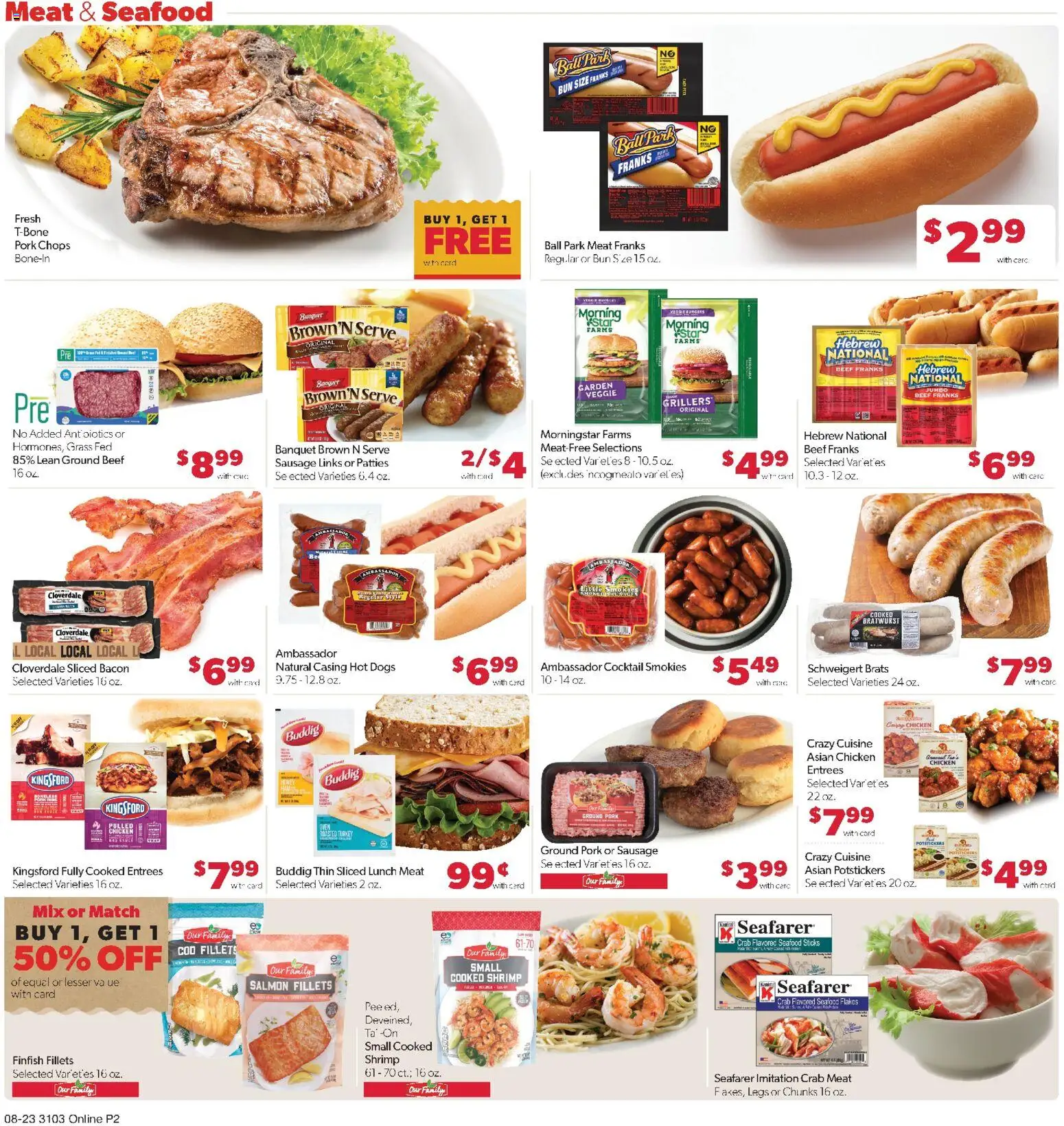 Family Fare Weekly Ad - ND - valid from 08/23/2026 | Page: 9 | Products: Shrimp, Meat, Seafood, Sausage