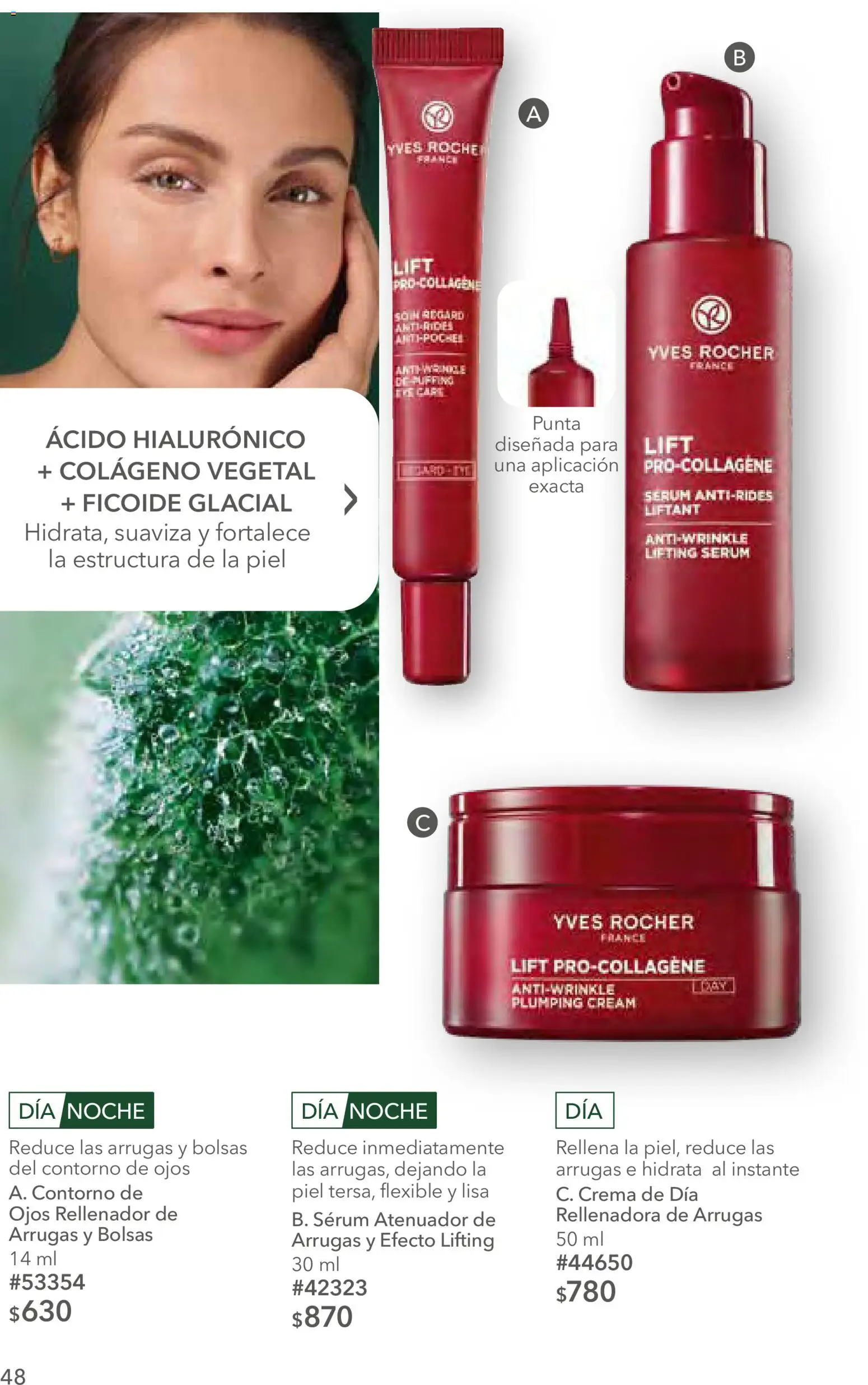 Nuevas ofertas de Yves Rocher válidas en toda la República Mexicana desde el 12.05.2026. ¡Encuentra las mejores ofertas en Yves Rocher campaña 7 2026! | Página: 48 | Productos: Crema, Contorno, Atenuador, Flexible