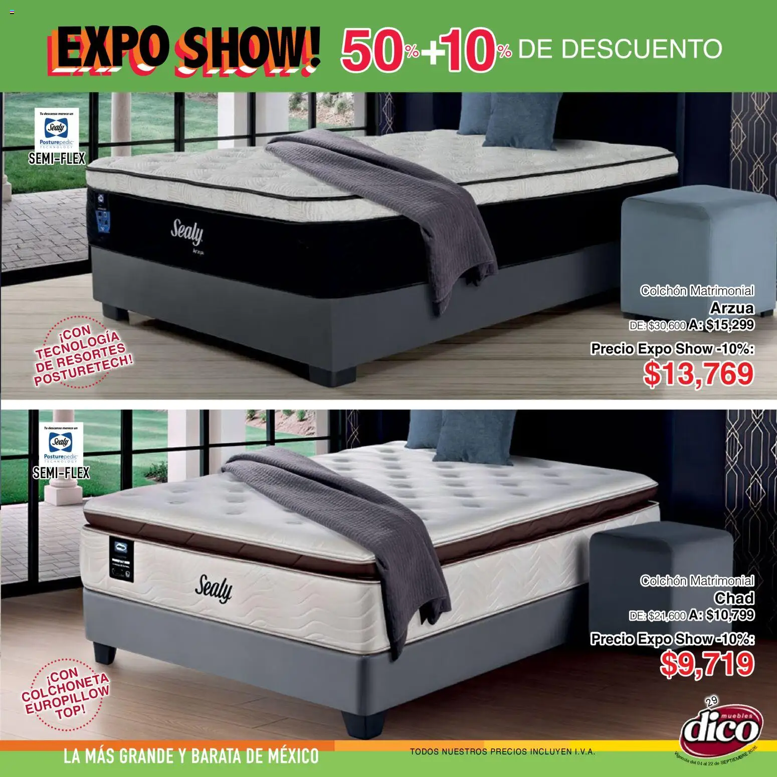 Nuevas ofertas de Muebles Dico válidas en toda la República Mexicana desde el 04/09/2026. ¡Encuentra las mejores ofertas en Muebles Dico catálogo Expo Show! | Página: 29