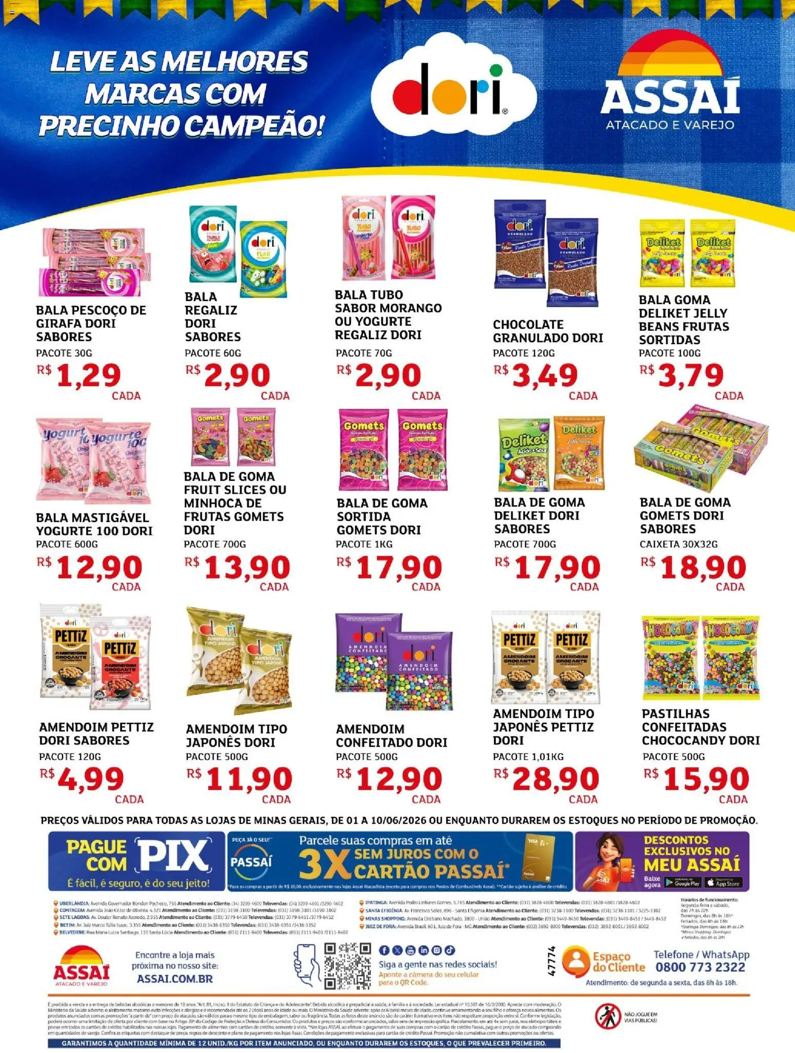 Assaí Atacadista Folheto - válido de 01.06.2026 | Página: 2 | Produtos: Amendoim, Celular, Telefone, Granulado