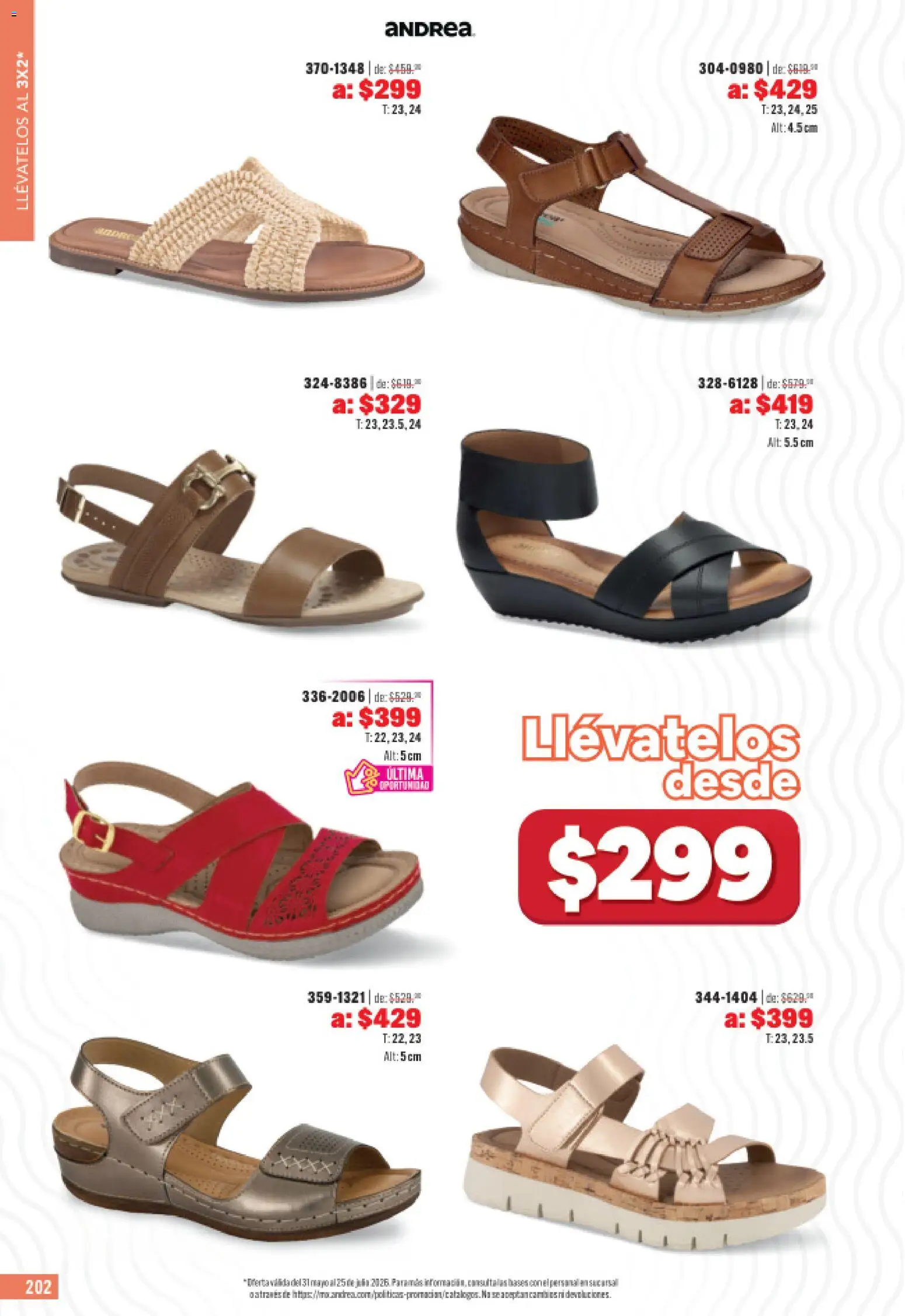 Nuevas ofertas de Andrea válidas en toda la República Mexicana desde el 31.05.2026. ¡Encuentra las mejores ofertas en Andrea catálogo Outlet! | Página: 202