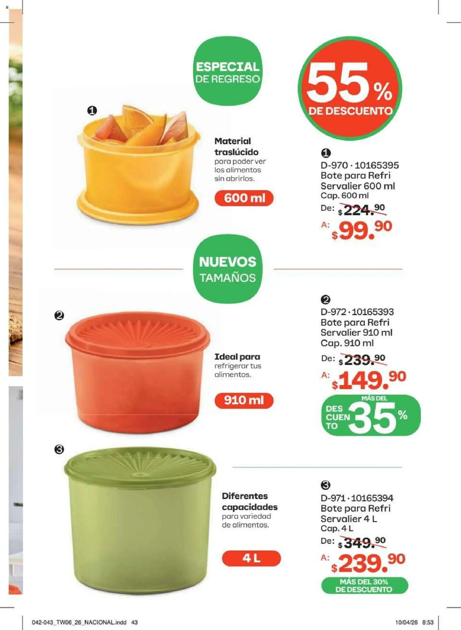 Nuevas ofertas de Tupperware válidas en toda la República Mexicana desde el 18/05/2026. ¡Encuentra las mejores ofertas en Tupperware catálogo! | Página: 43