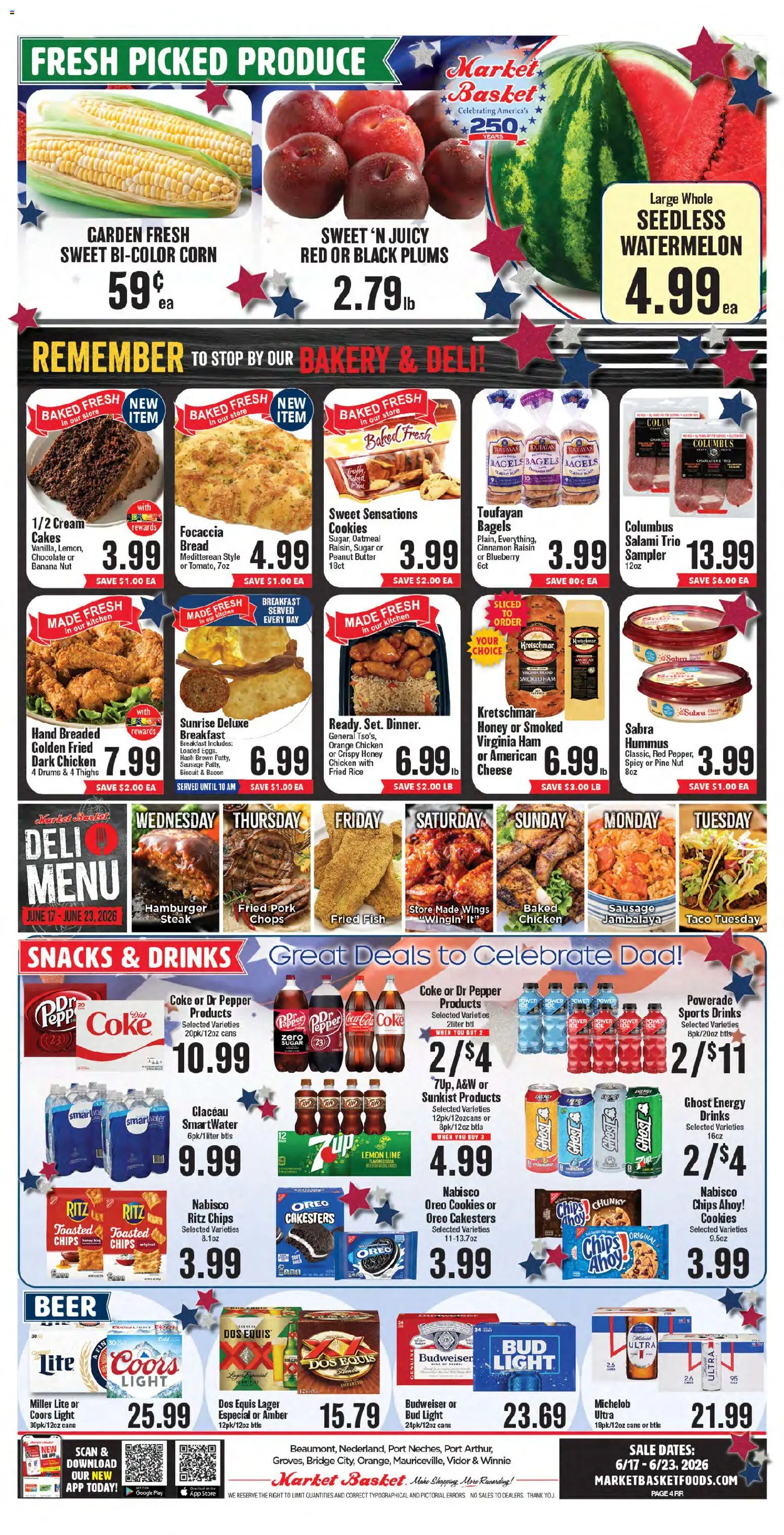 Market Basket Weekly Ad - valid from 17.06.2026 | Page: 6 | Products: Cheese, Ham, Pork, Rice