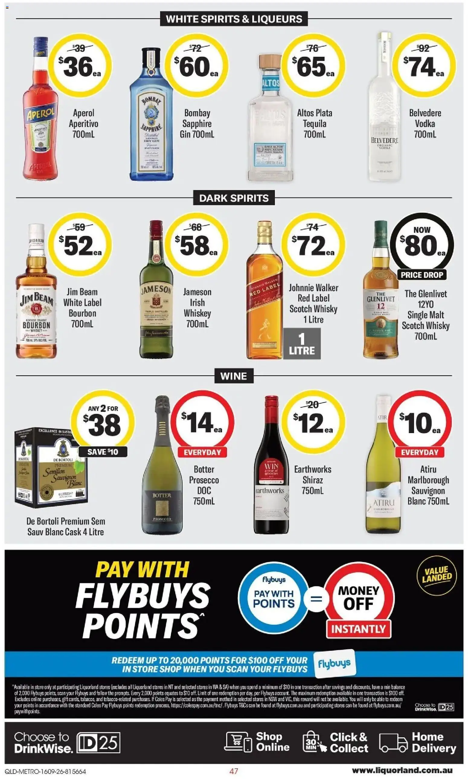 ﻿Coles catalogue valid from 16/09/2026 > Online Australia | Page: 47 | Products: Jim Beam, Wine, Irish whiskey, Jameson