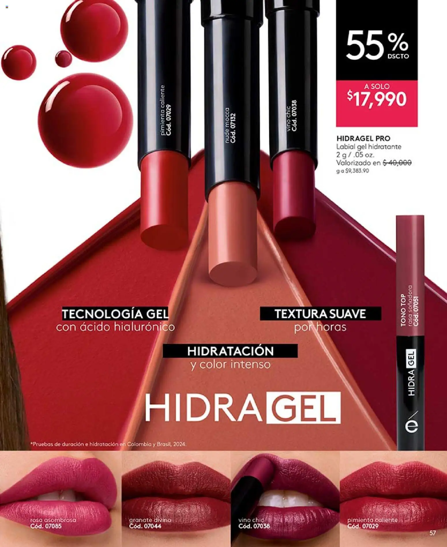 Ésika revista - valida desde el 17/07/2026 | Página: 57 | Productos: Pimienta, Chicle, Top, Vino