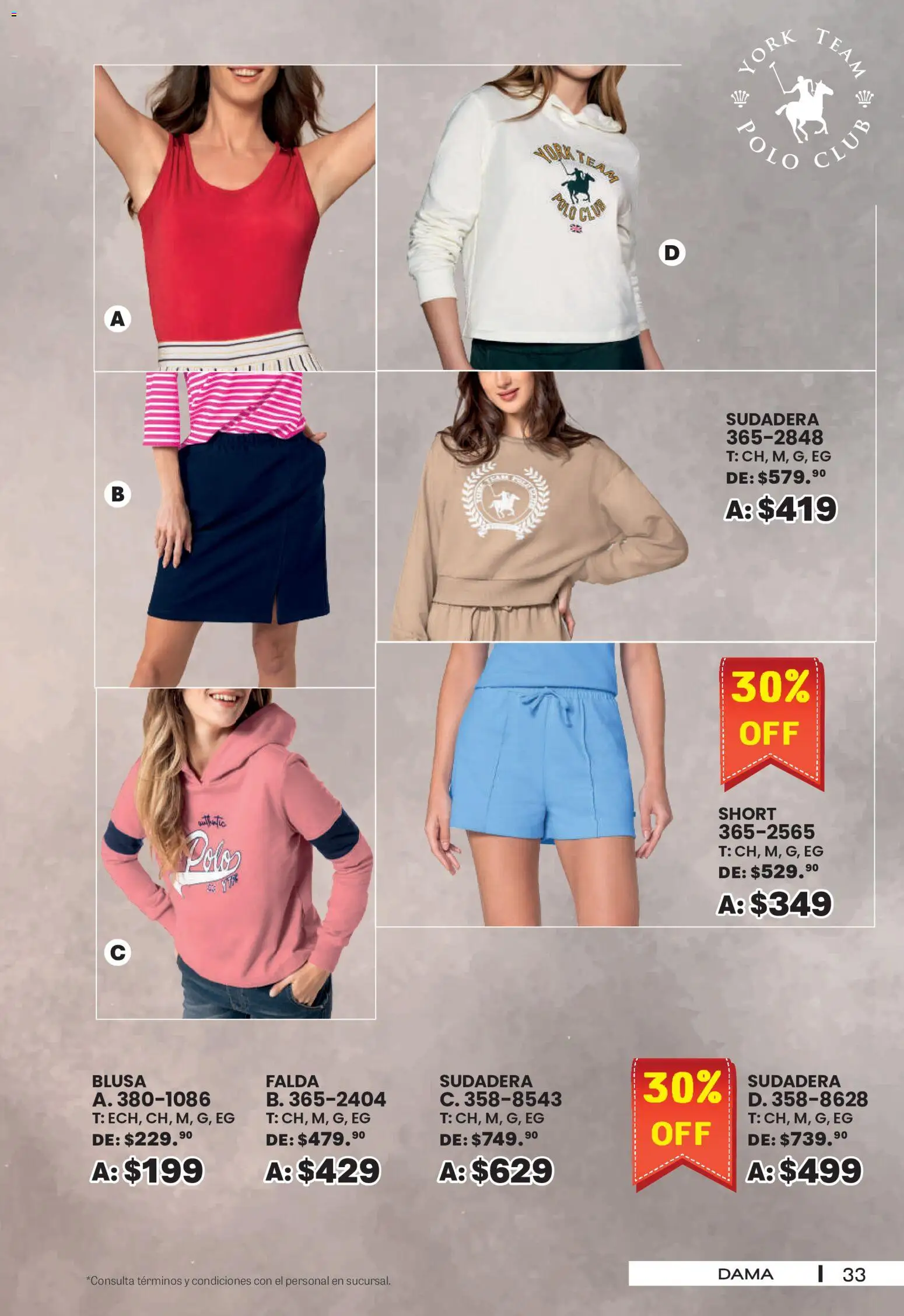 Nuevas ofertas de Andrea válidas en toda la República Mexicana desde el 30/08/2026. ¡Encuentra las mejores ofertas en Andrea - SPORT DAYS! | Página: 33 | Productos: Blusa, Sudadera, Falda, Short