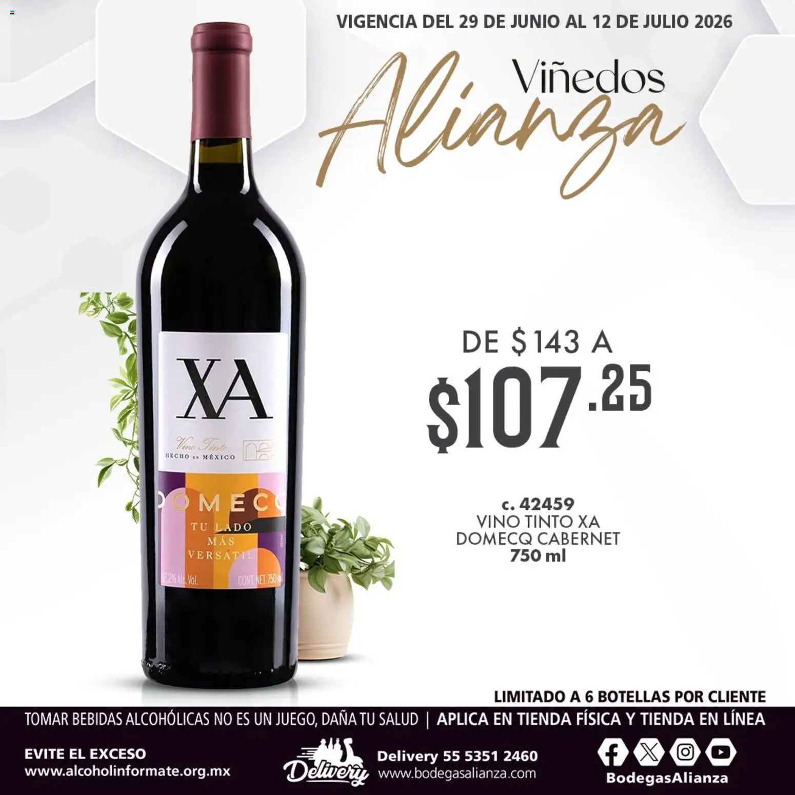 Nuevas ofertas de Bodegas Alianza válidas en toda la República Mexicana desde el 29/06/2026. ¡Encuentra las mejores ofertas en Bodegas Alianza catálogo Viñedos Alianza! | Página: 3 | Productos: Vino