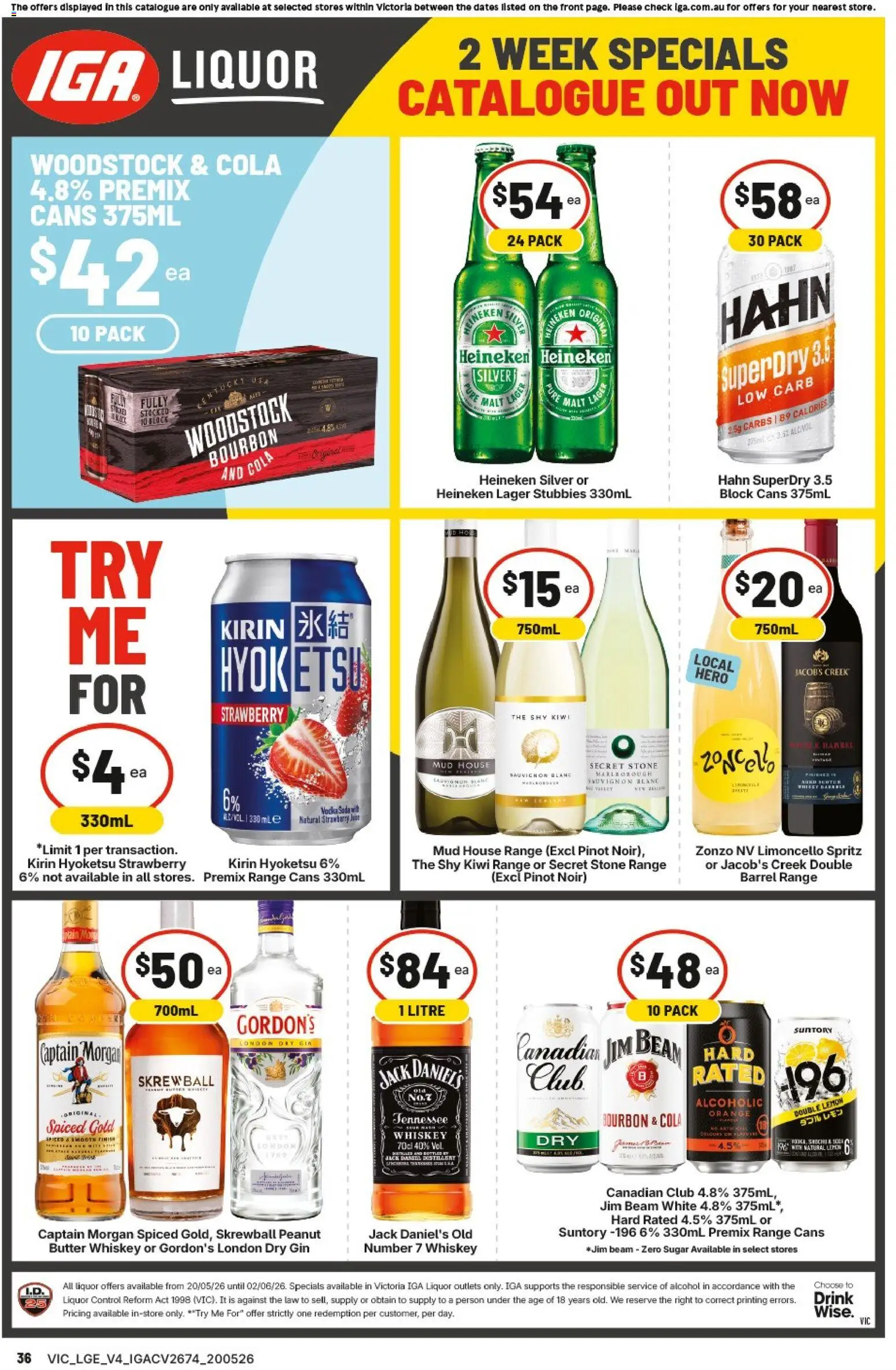 IGA catalogue - valid from 20.05.2026 | Page: 4 | Products: Butter, Gin, Sugar, Lemon