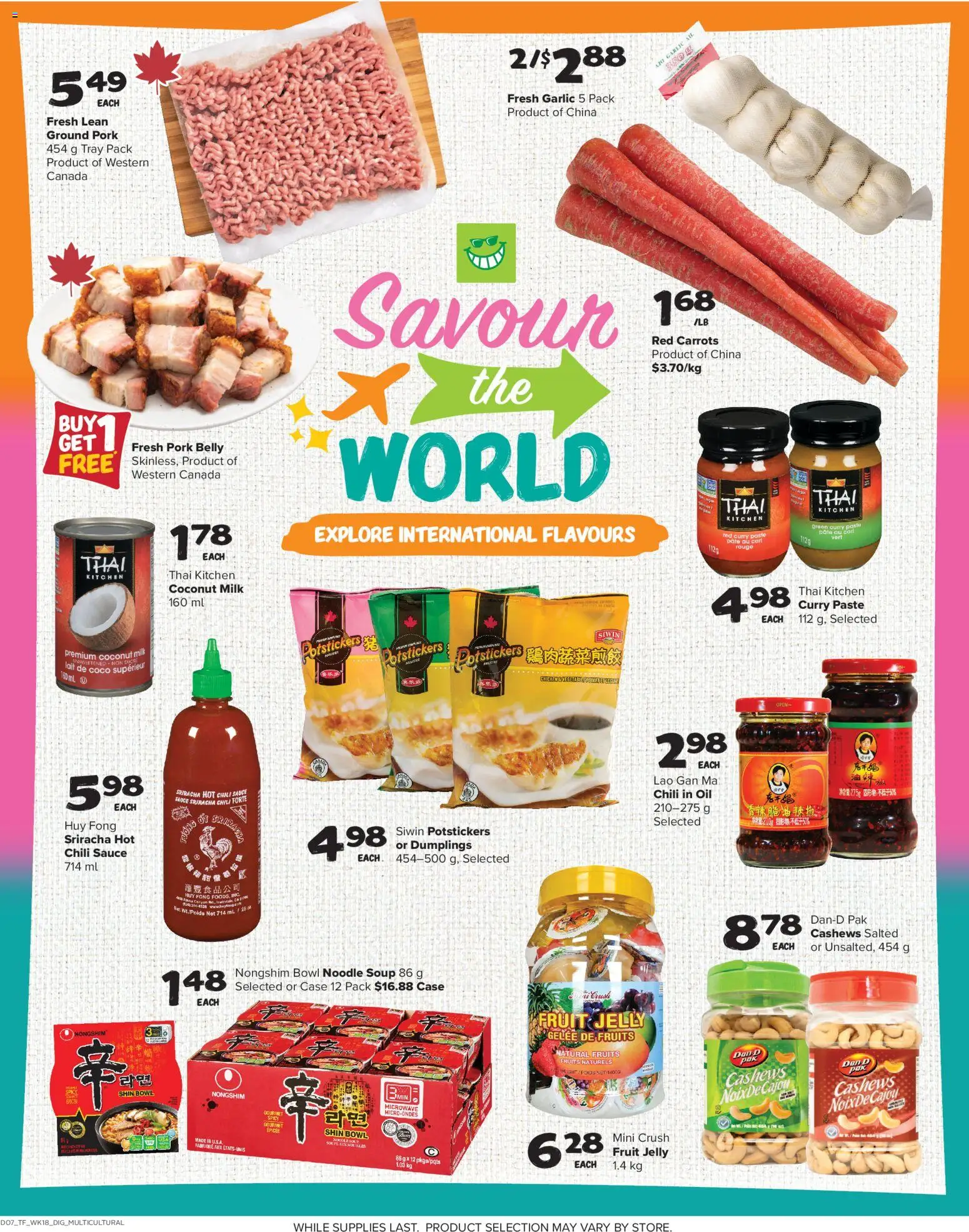 Thrifty Foods flyer valid from Aug 27, 2026 | Page: 13 | Products: Pork belly, Milk, Chicken, Pork