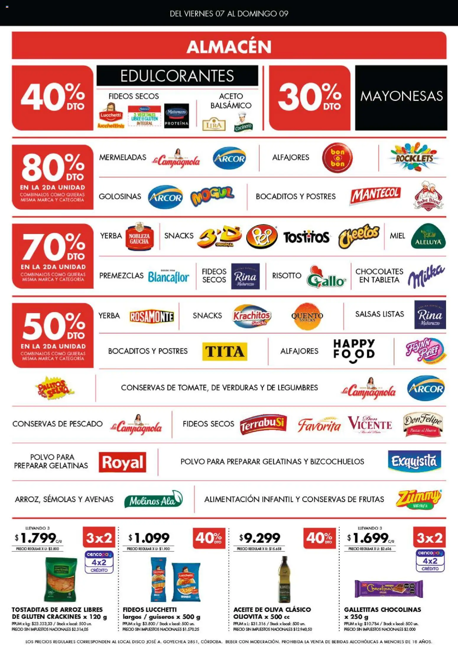 Disco - Ofertas Córdoba │ válido desde el 07/08/2026 | Página: 2 | Productos: Tableta, Bebidas, Salsas, Verduras