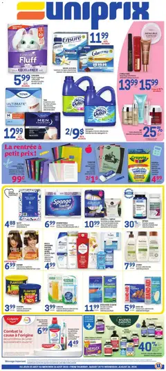 Preview of Uniprix weekly flyer / circulaire from shop Uniprix valid from Aug 20, 2026