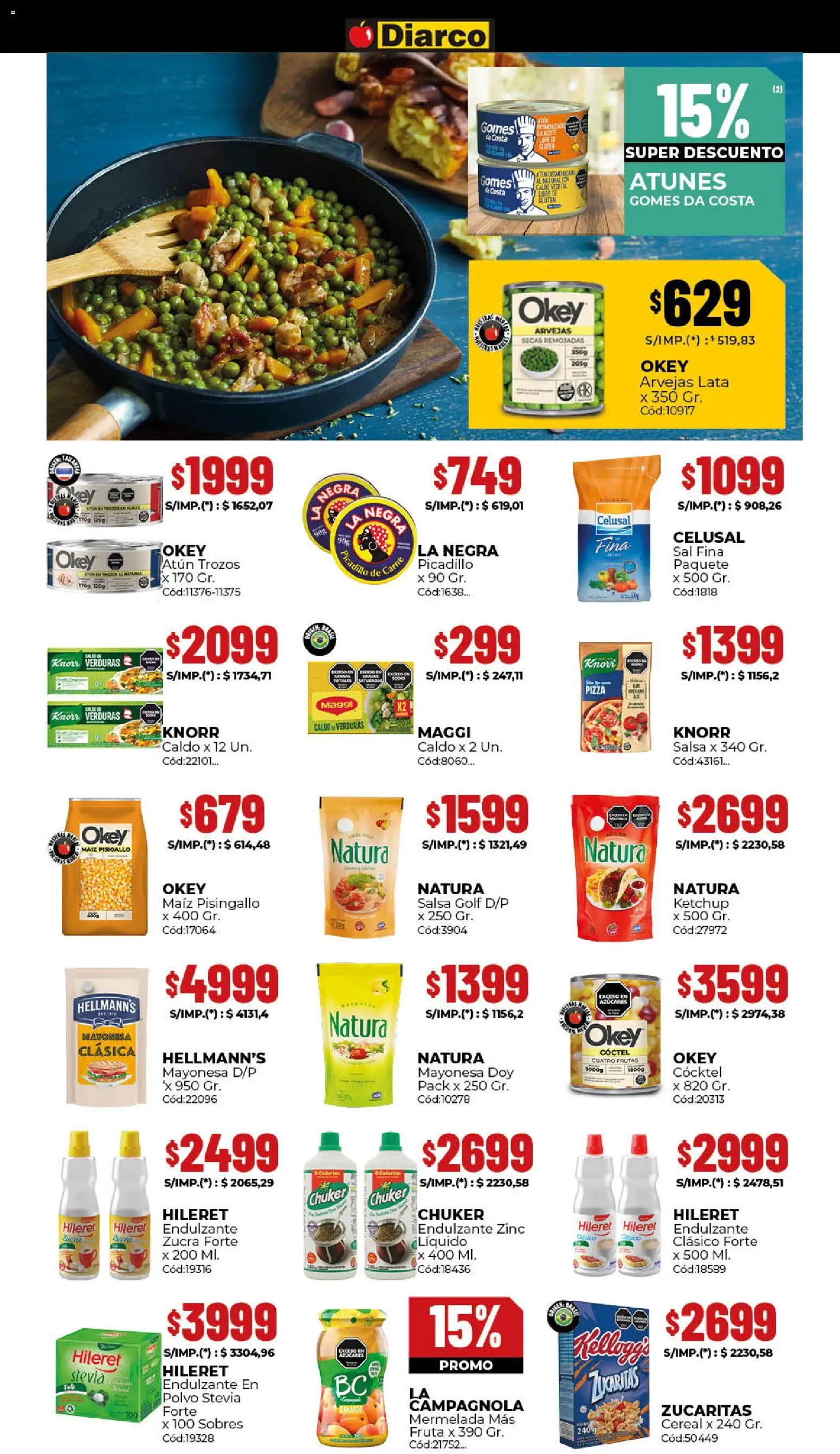 Diarco - Ofertas Sur │ válido desde el 20.04.2026 | Página: 3 | Productos: Aceite, Mayonesa, Sal, Salsa Golf