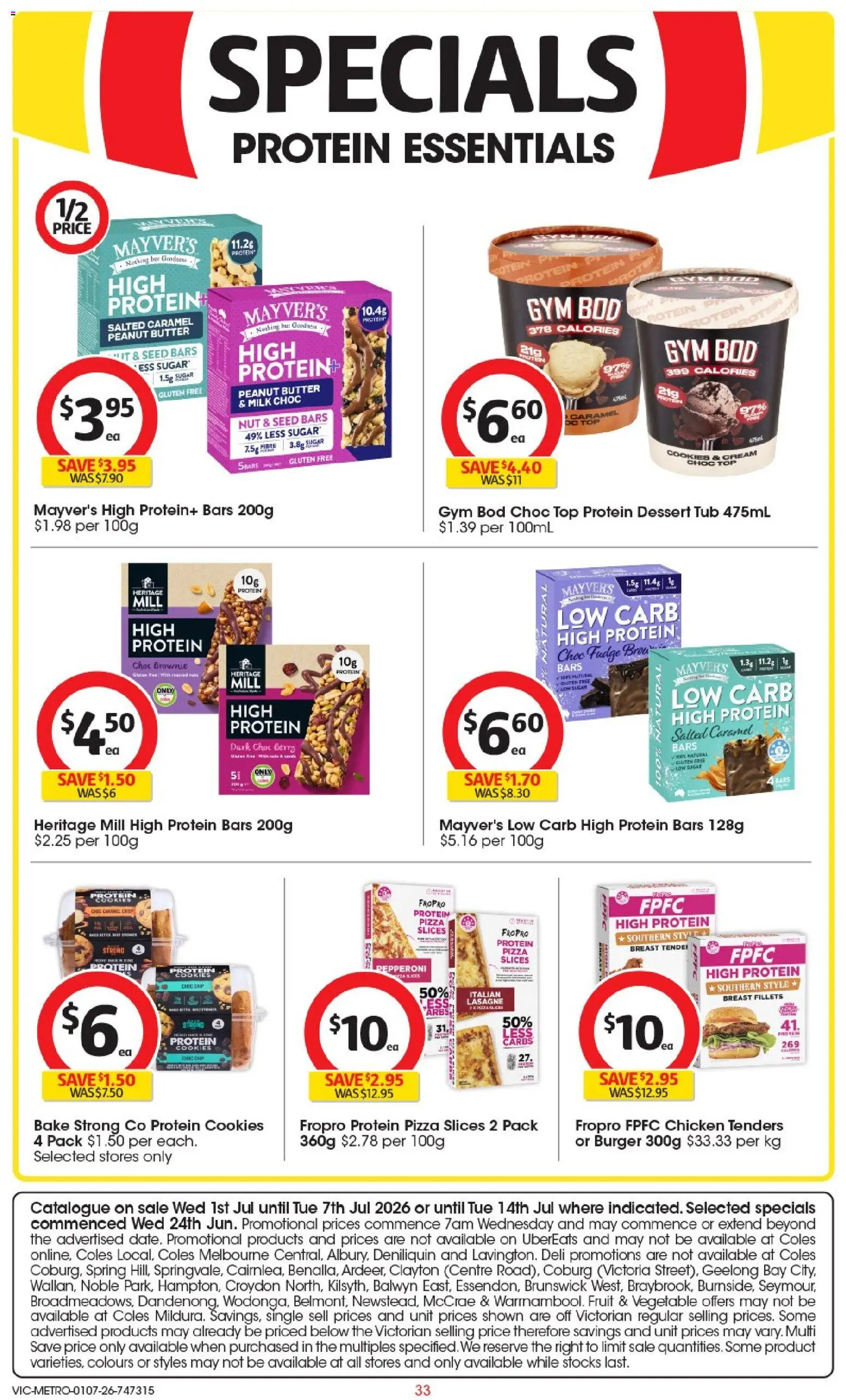 Coles catalogue - valid from 01/07/2026 | Page: 33 | Products: Pizza, Chicken, Cream, Pc