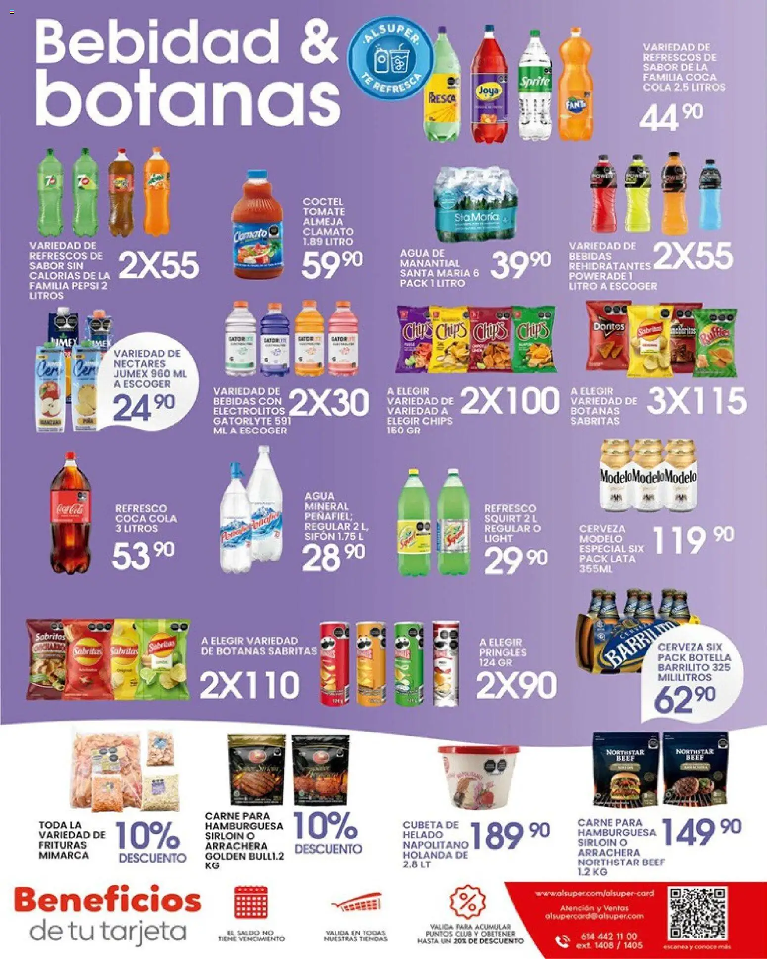 Nuevas ofertas de Alsuper válidas en toda la República Mexicana desde el 10.04.2026. ¡Encuentra las mejores ofertas en Alsuper folleto Calera! | Página: 7 | Productos: Refresco, Agua, Helado, Botella