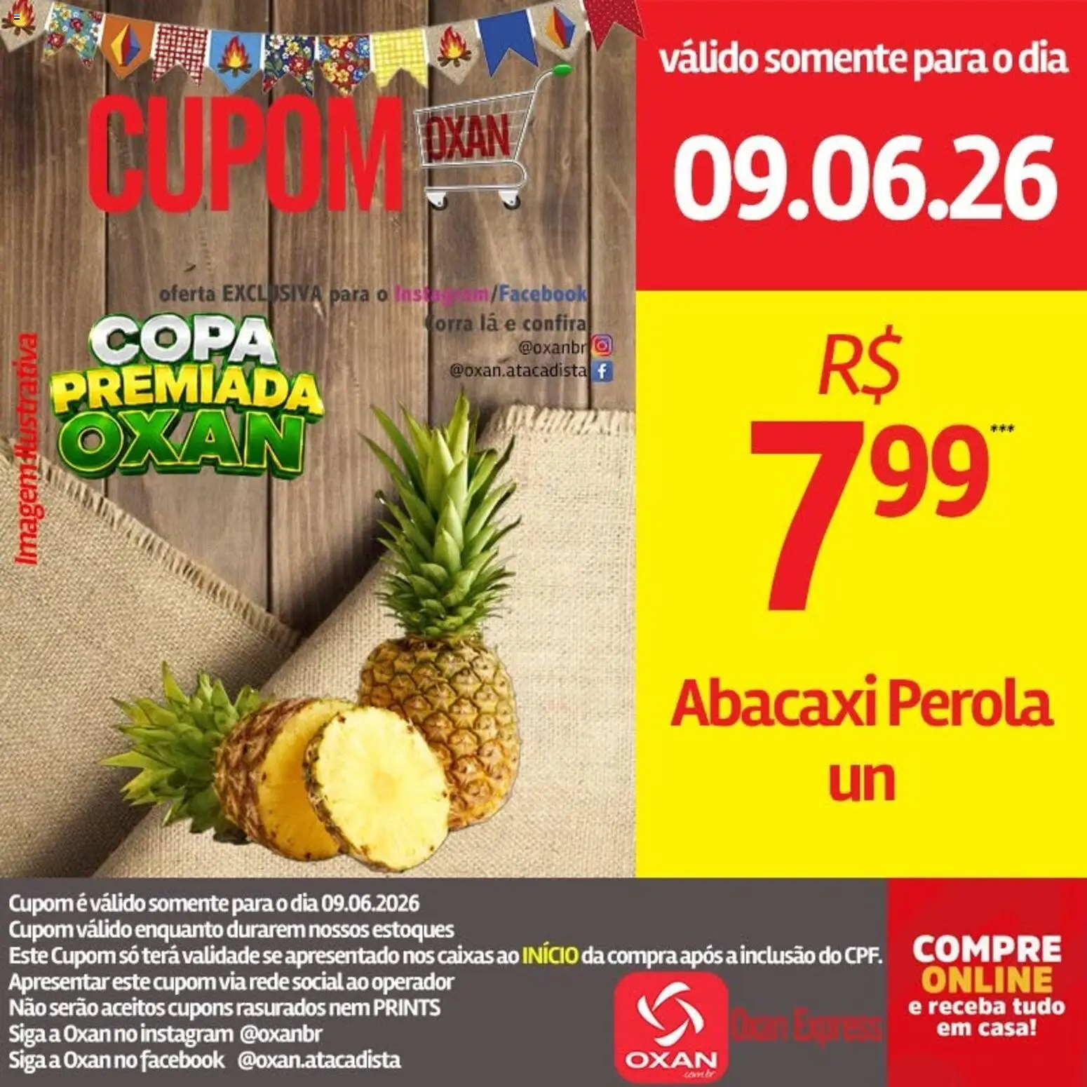 Oxan Atacadista Folheto - válido de 09.06.2026 | Página: 10 | Produtos: Copa, Abacaxi