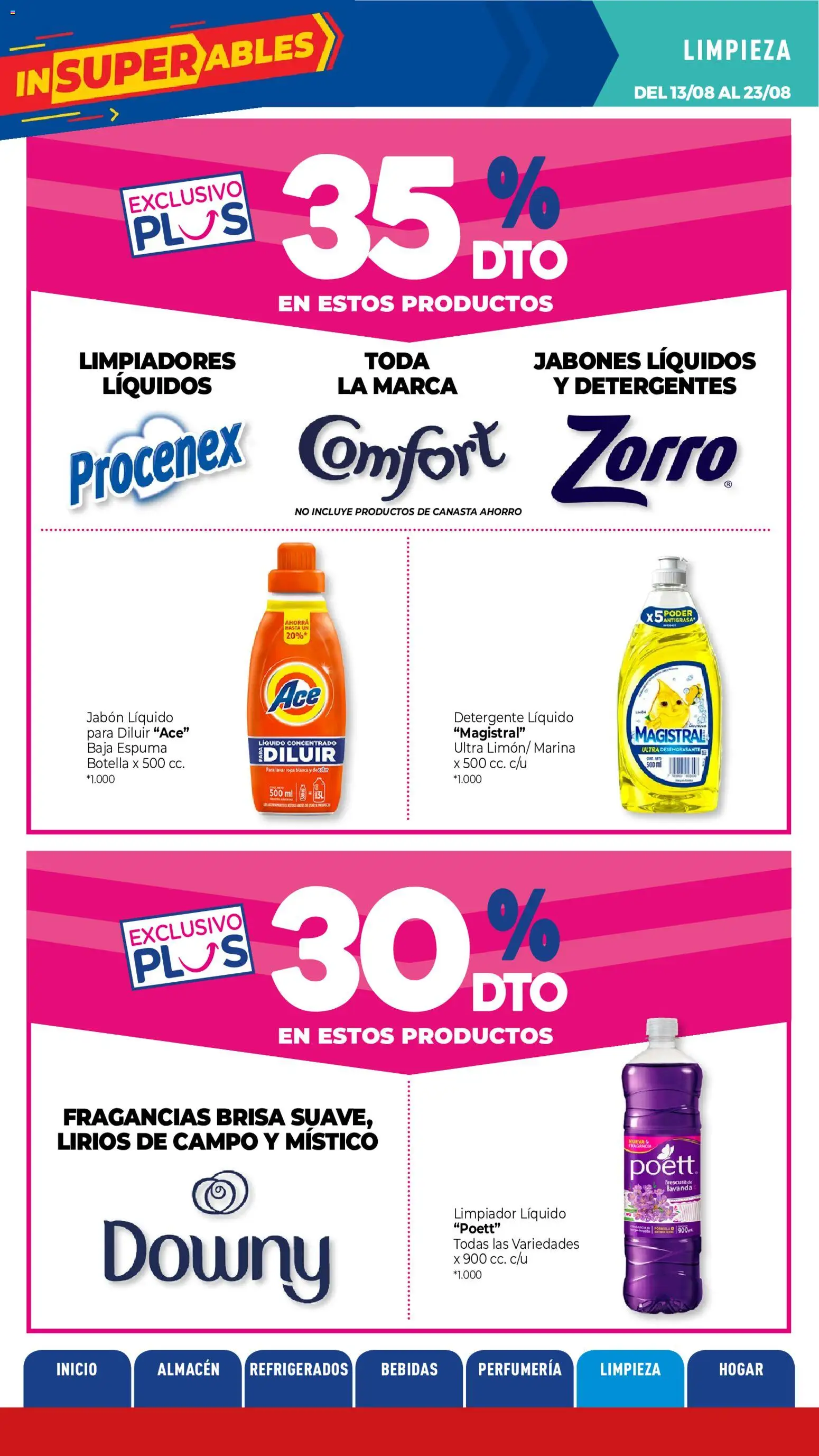 La Anonima catálogo │ válido desde el 13/08/2026 | Página: 30 | Productos: Bebidas, Fragancia, Jabón, Limpiador