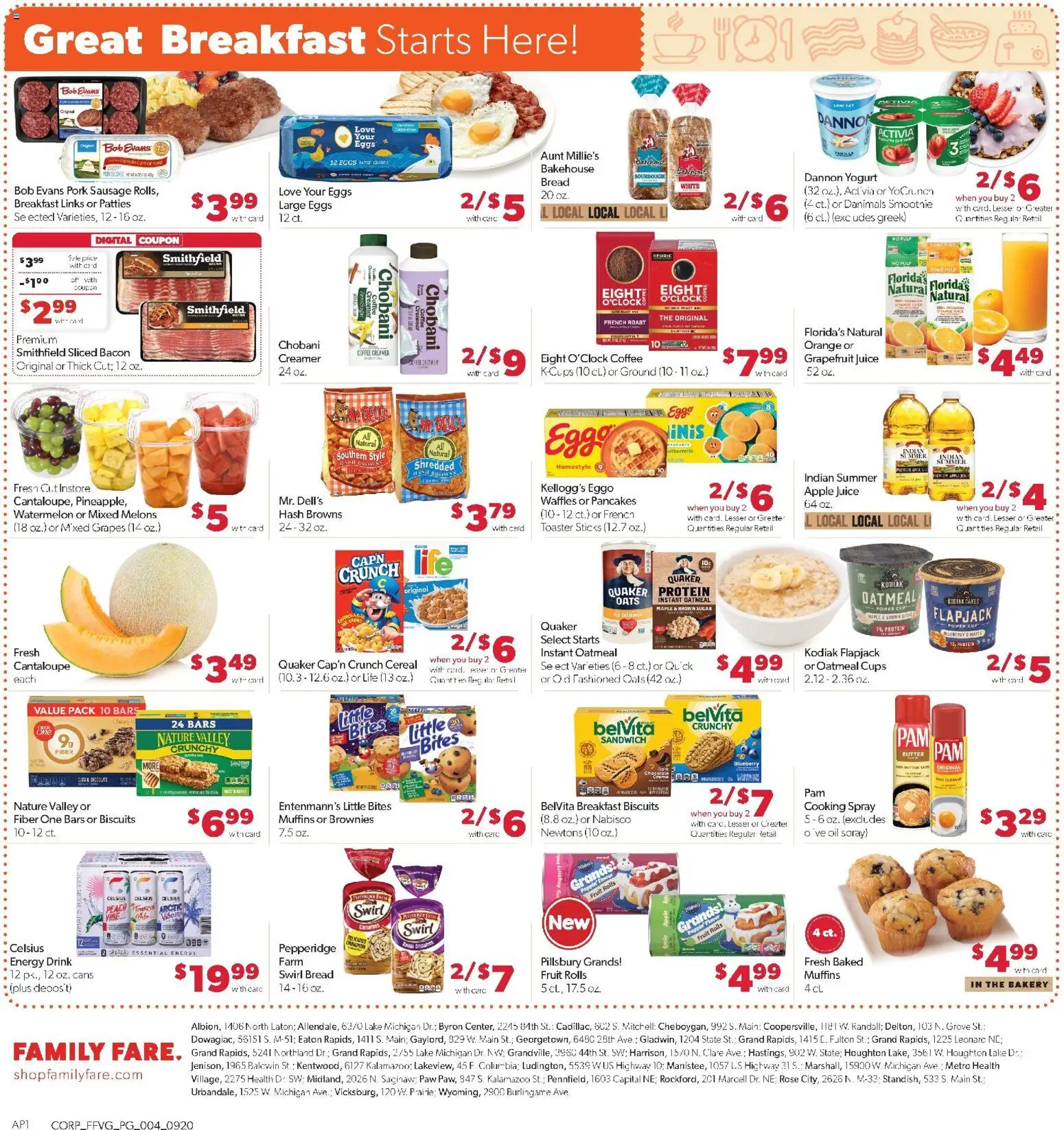 Family Fare Weekly Ad - MI - valid from 09/20/2026 | Page: 4 | Products: Bakery, Butter, Protein, Oatmeal