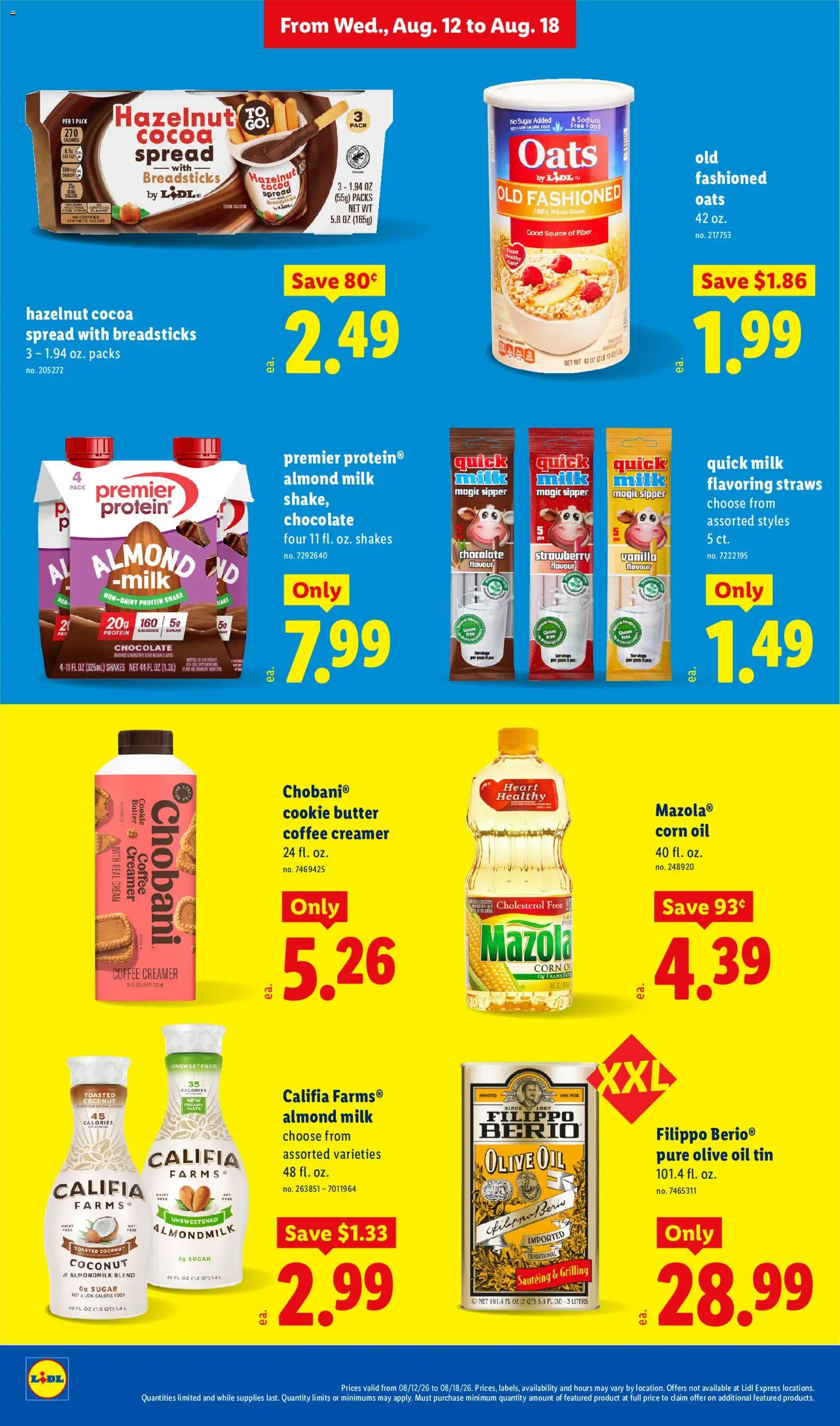 Lidl Weekly Ad - valid from 08/12/2026 | Page: 14 | Products: Corn, Spread, Protein, Cream