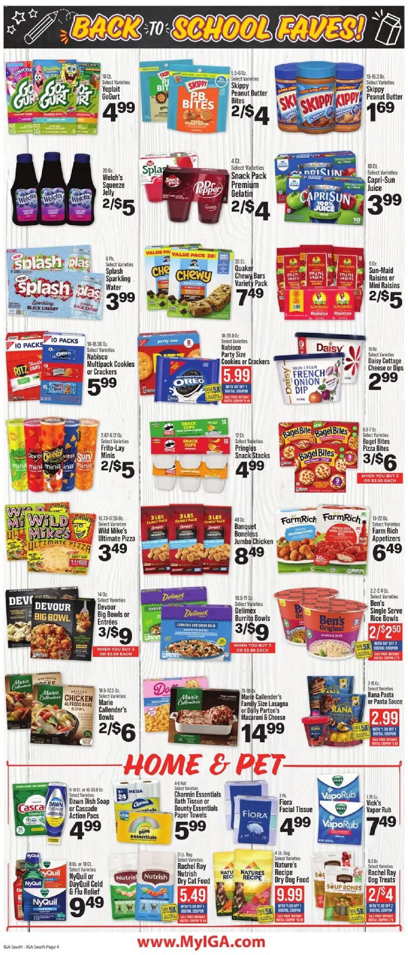 IGA Weekly Ad - valid from 08/19/2026 | Page: 6 | Products: Crackers, Mushrooms, Sour cream, Cookies