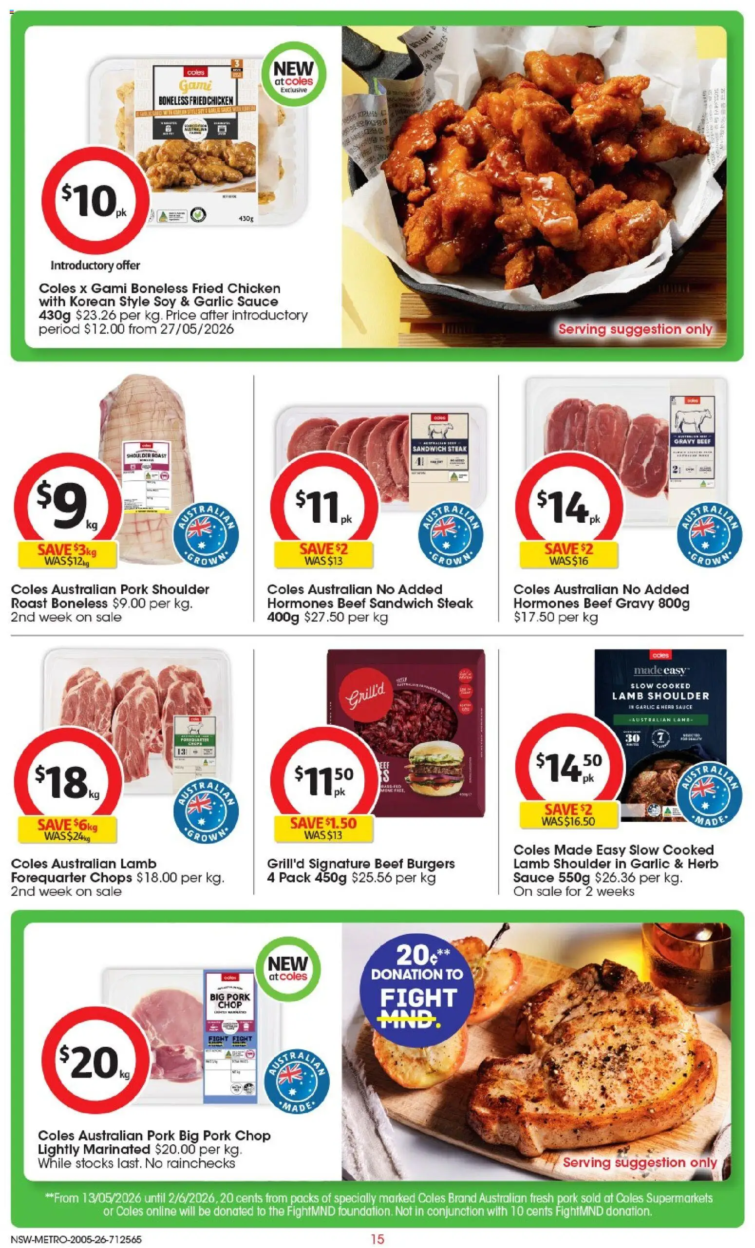 Coles catalogue - valid from 19.05.2026 | Page: 15 | Products: Beef, Steak, Sauce, Game