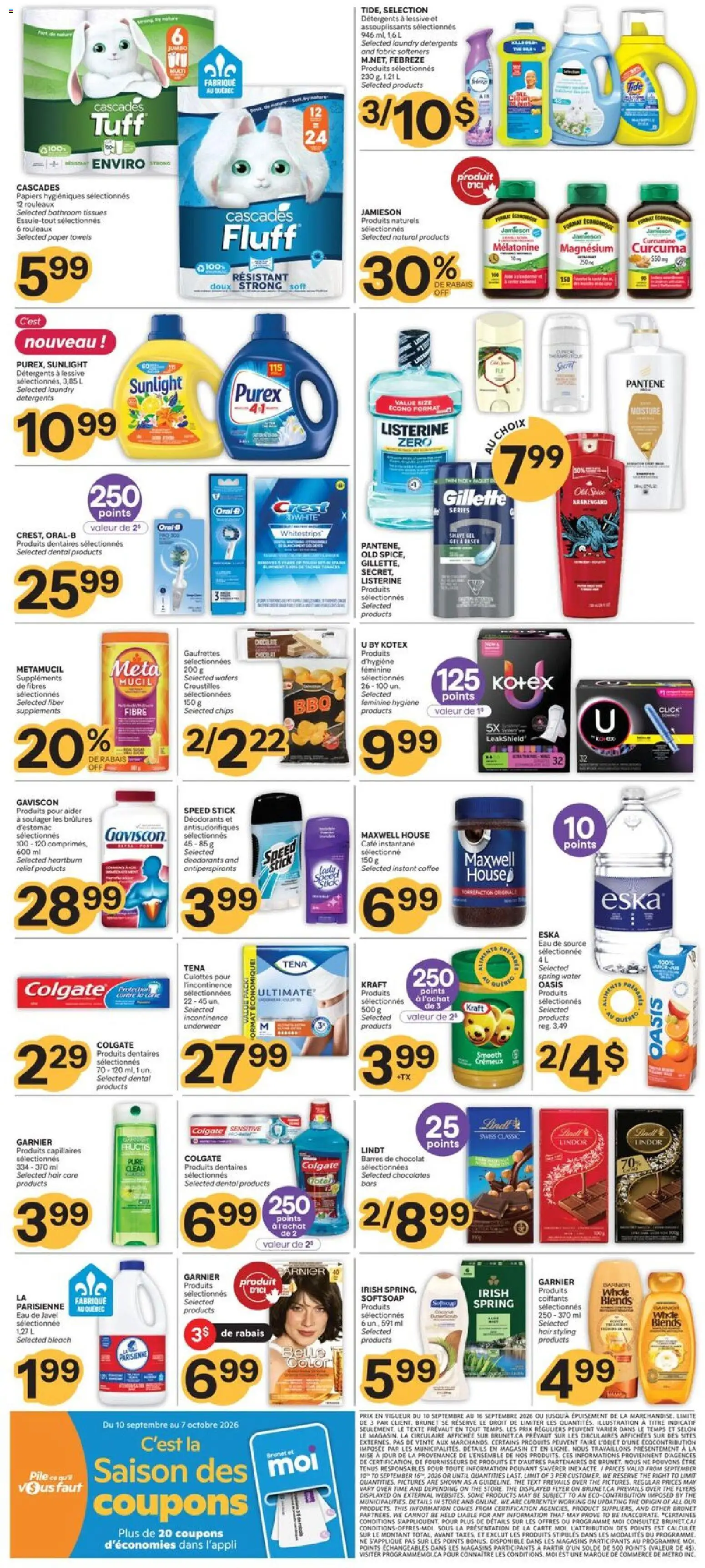 Brunet flyer valid from Sep 10, 2026 | Page: 2 | Products: Instant coffee, Listerine, Coffee, Underwear