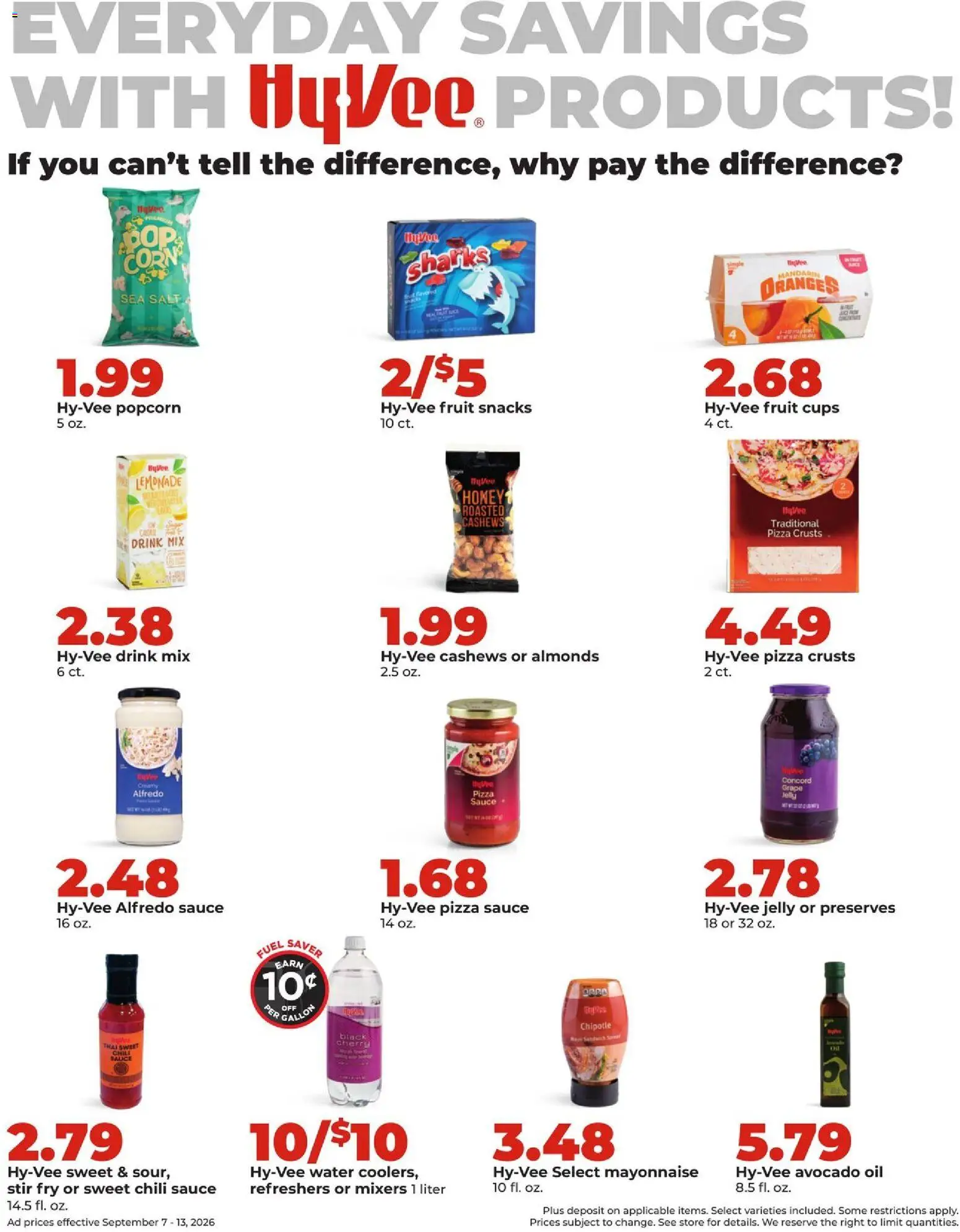 HyVee Weekly Ad - valid from 09/07/2026 | Page: 19 | Products: Almonds, Avocado, Sauce, Chili