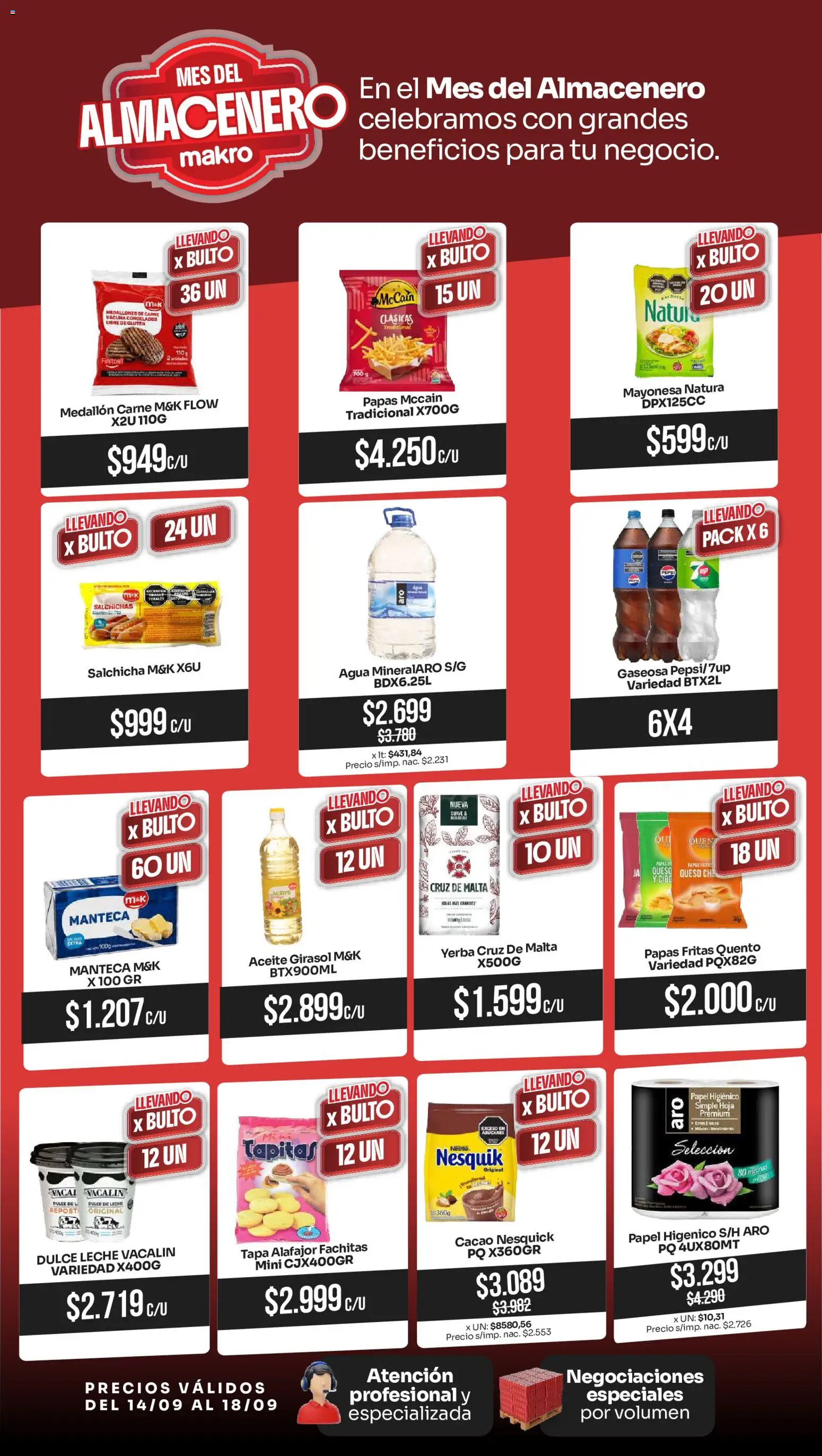 Makro Mes del almacenero │ válido desde el 14/09/2026 | Página: 2 | Productos: Yerba, Mayonesa, Gaseosa, Dulce