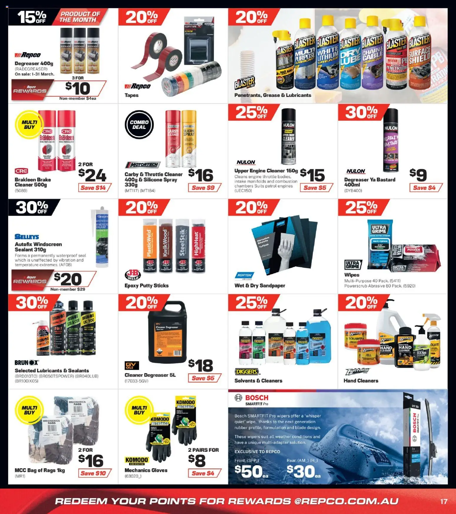 Repco catalogue - valid from 19.03.2026 | Page: 17 | Products: Wood, Suit, Gloves, Lubricant